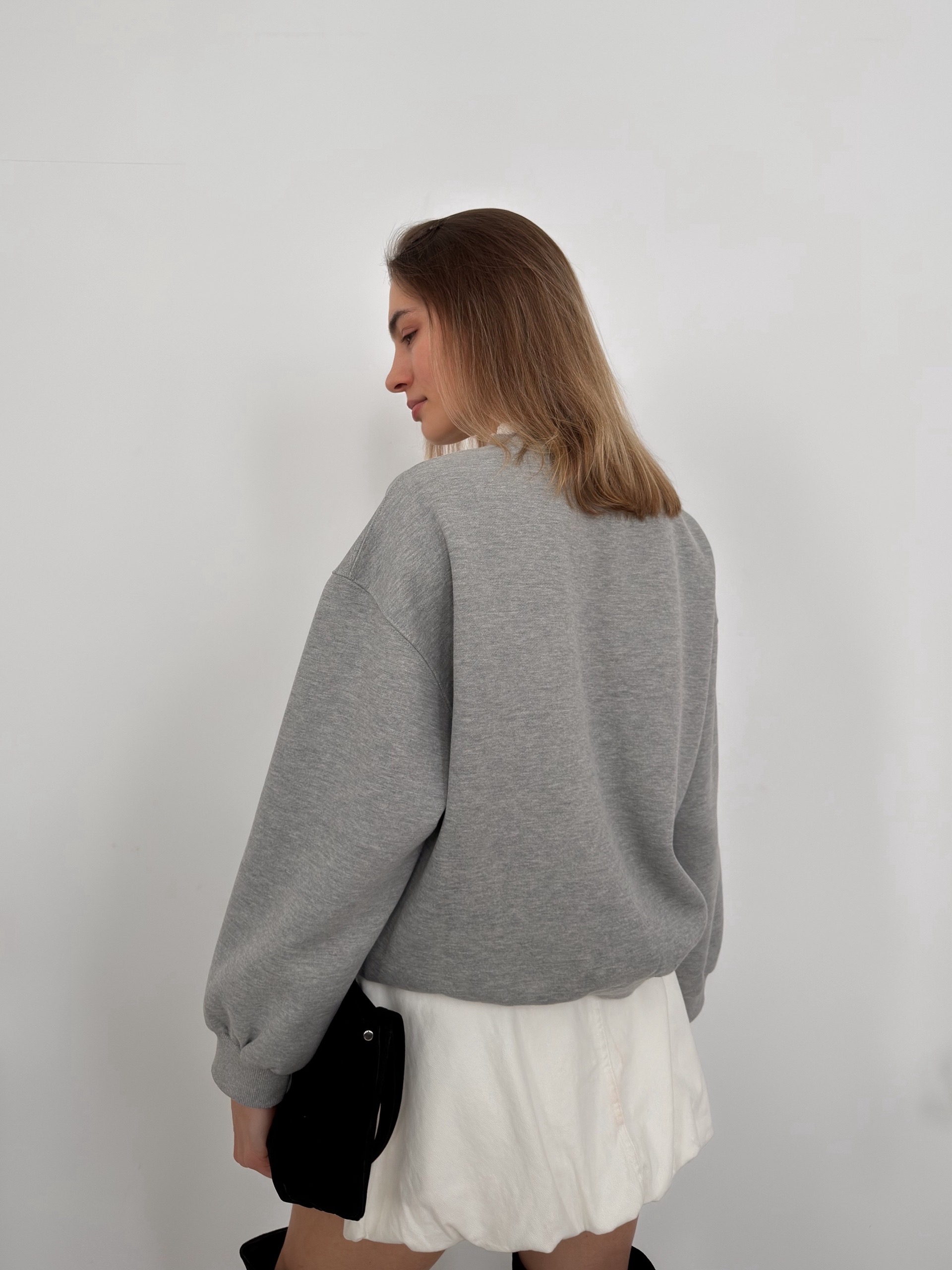 Свитшот 498 Aurora флис кружево на вороте