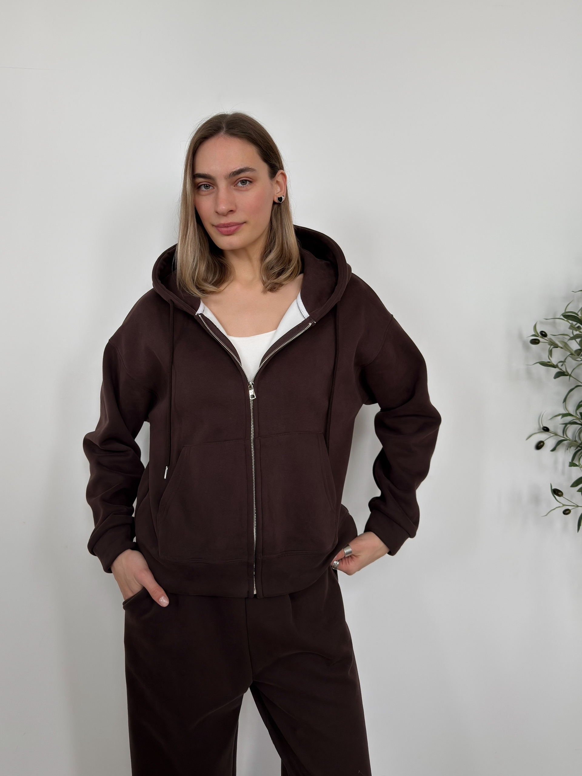 Костюм Korea 6508 худи+джогеры флис