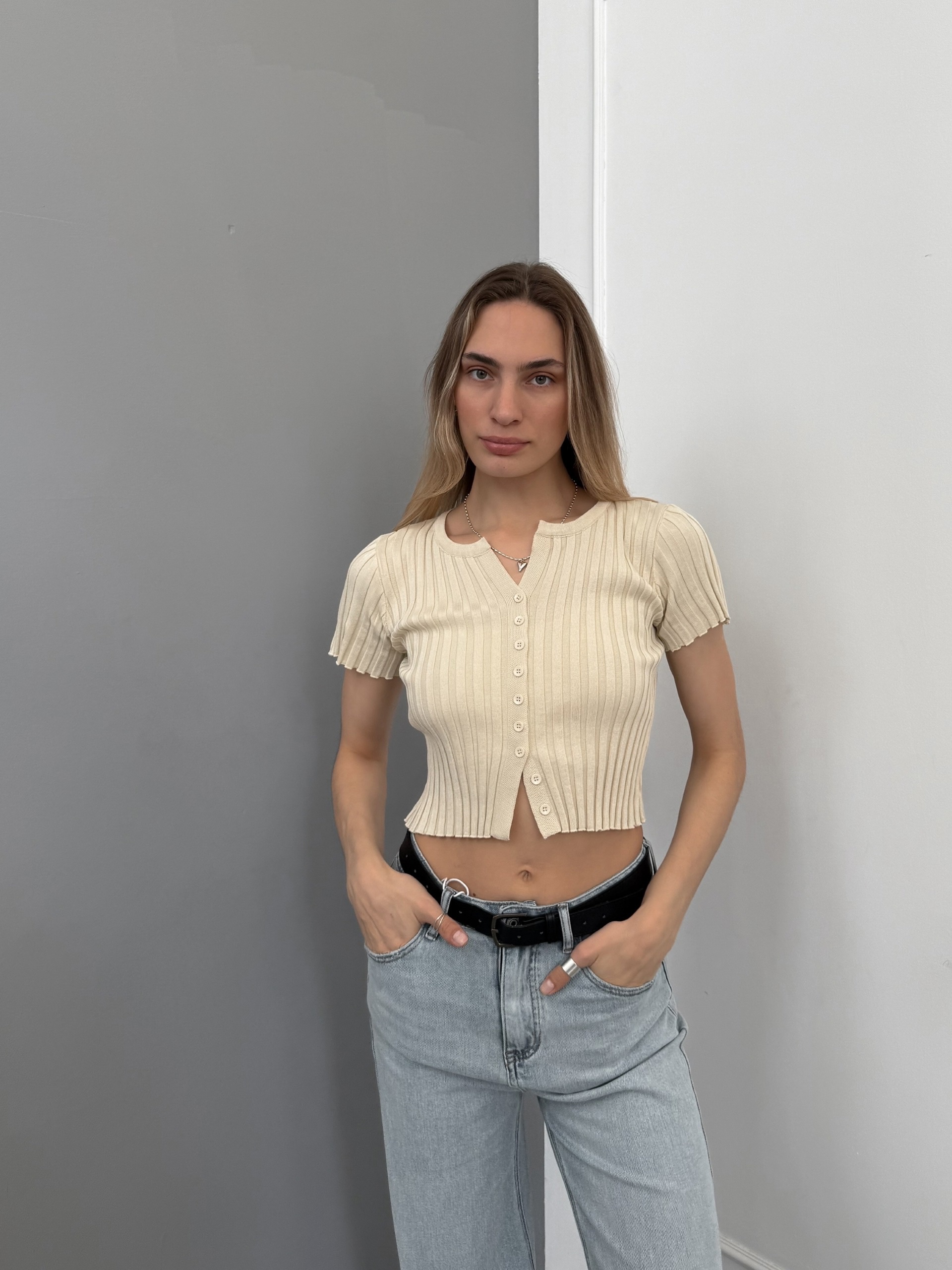 Футболка лапша 007 Sib Shop на пуговицах
