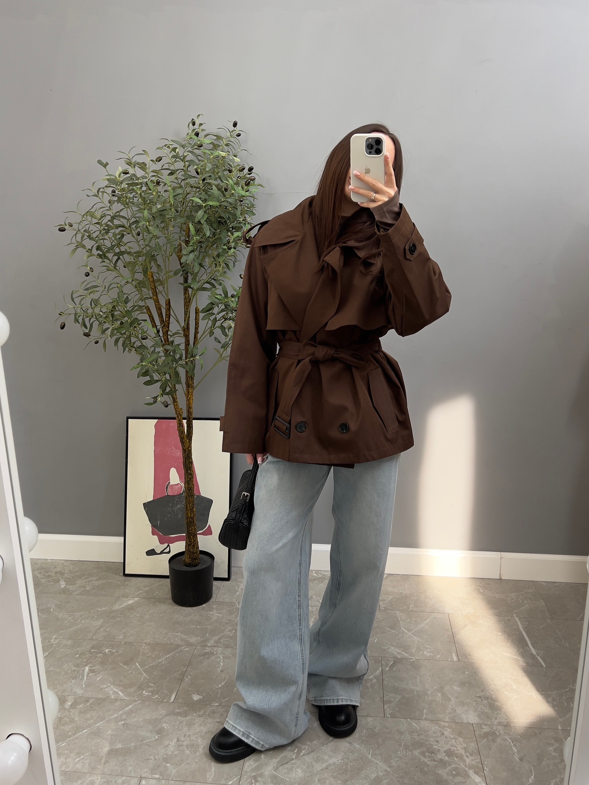 Тренч W 9396 укороченный