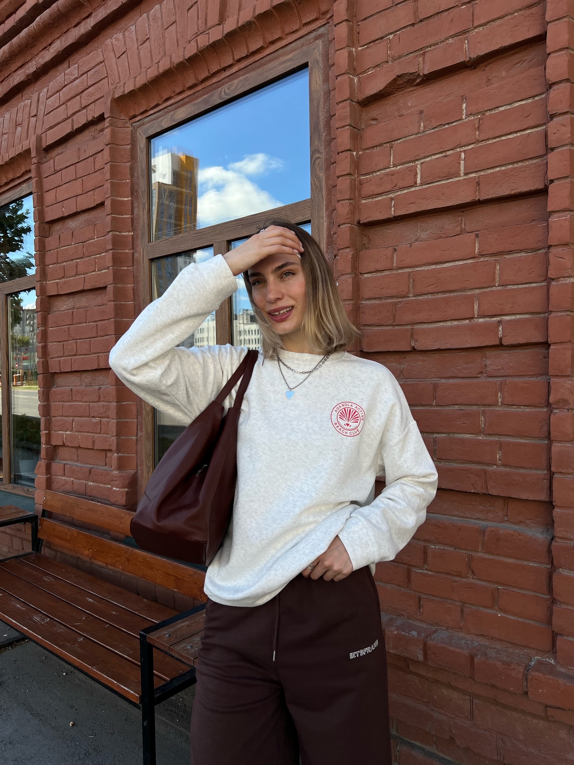Свитшот 33code B258 надпись круг adanola active