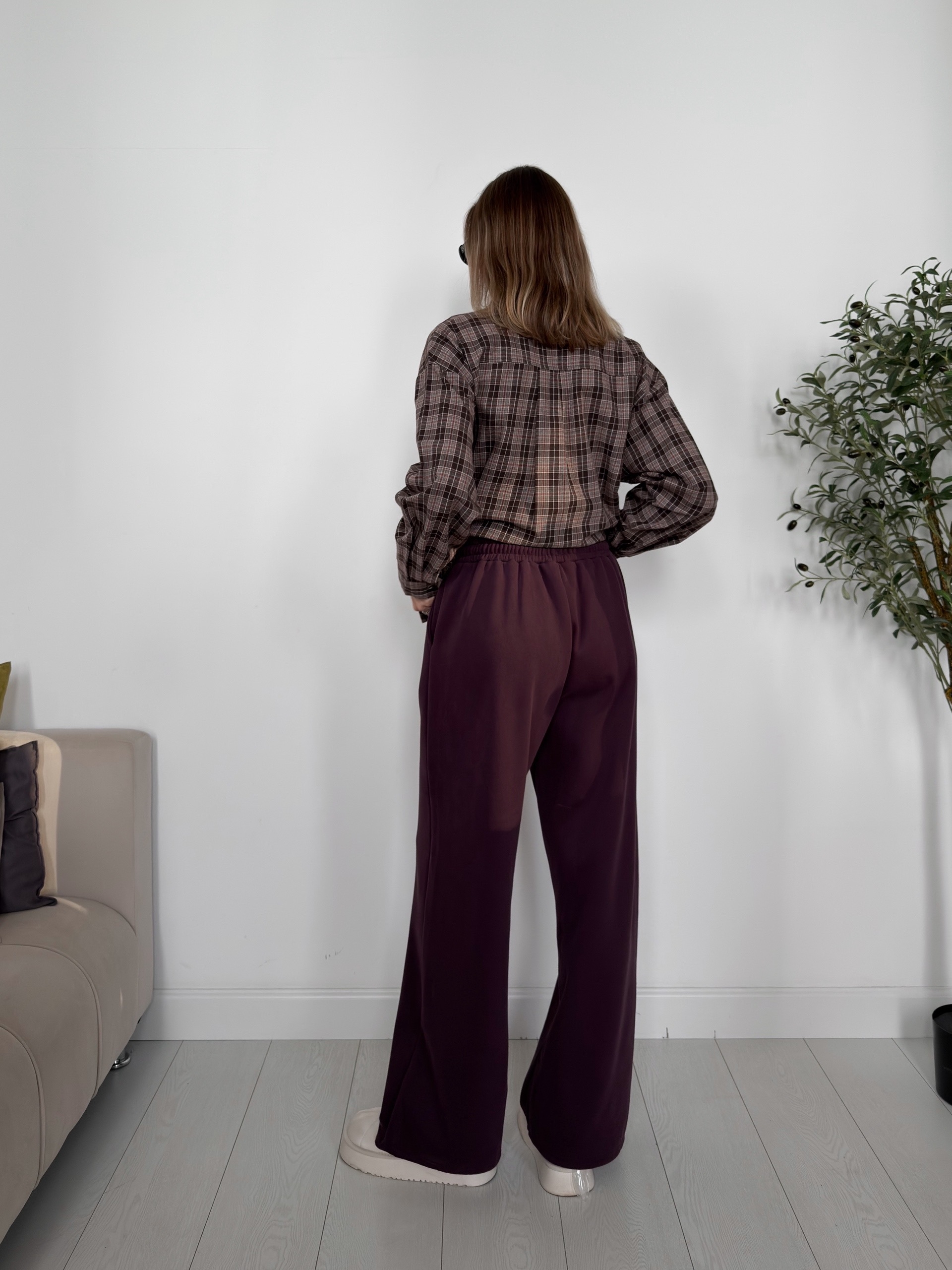 Джогеры W 6689-1 флис