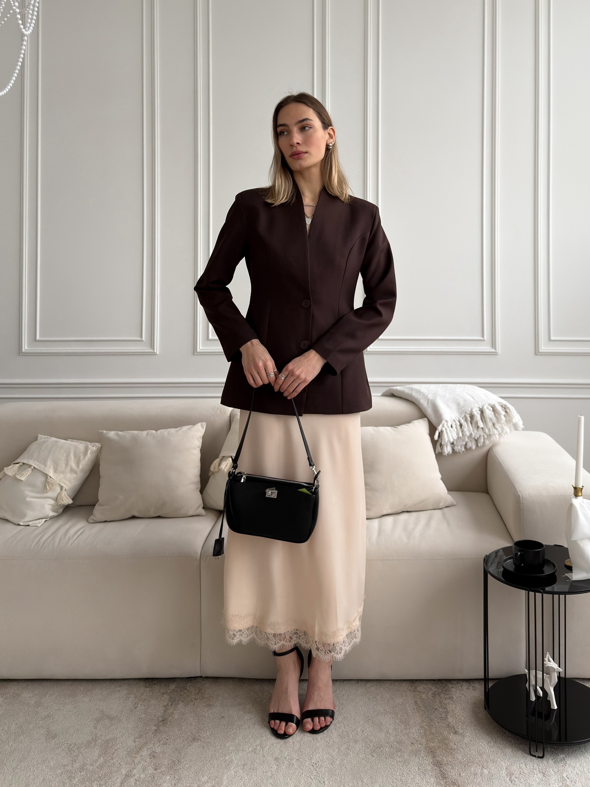 Юбка Talantova атлас кружево