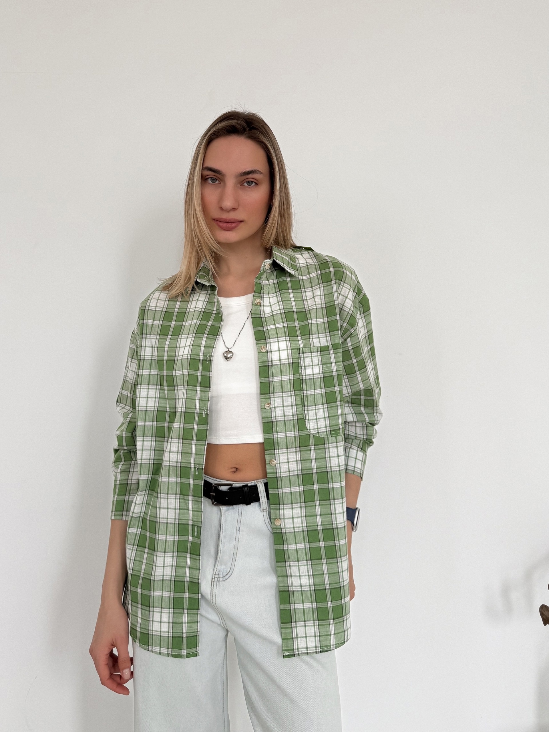 Рубашка LanLan 85013 клетка