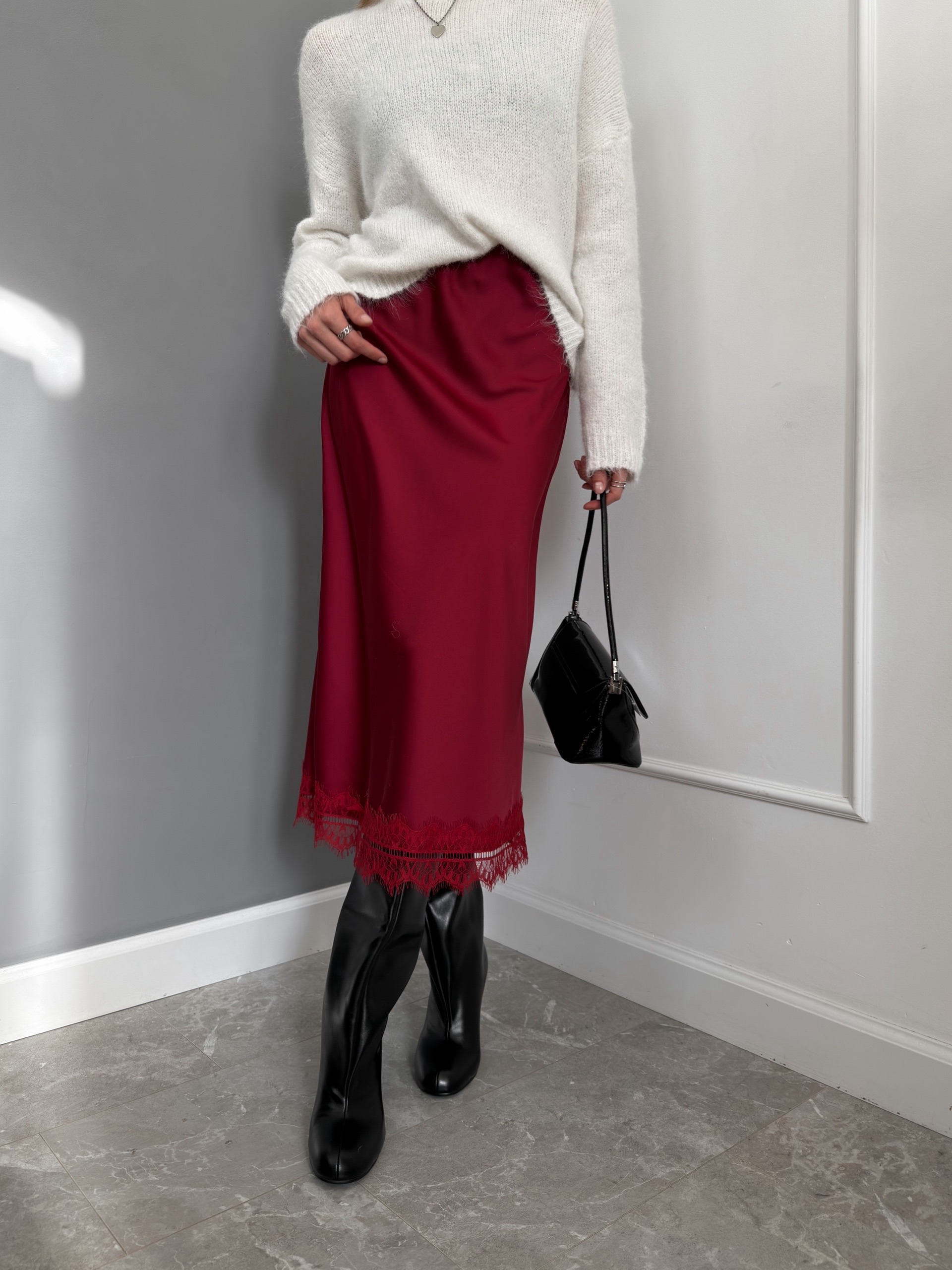 Юбка ASMI рюши атлас