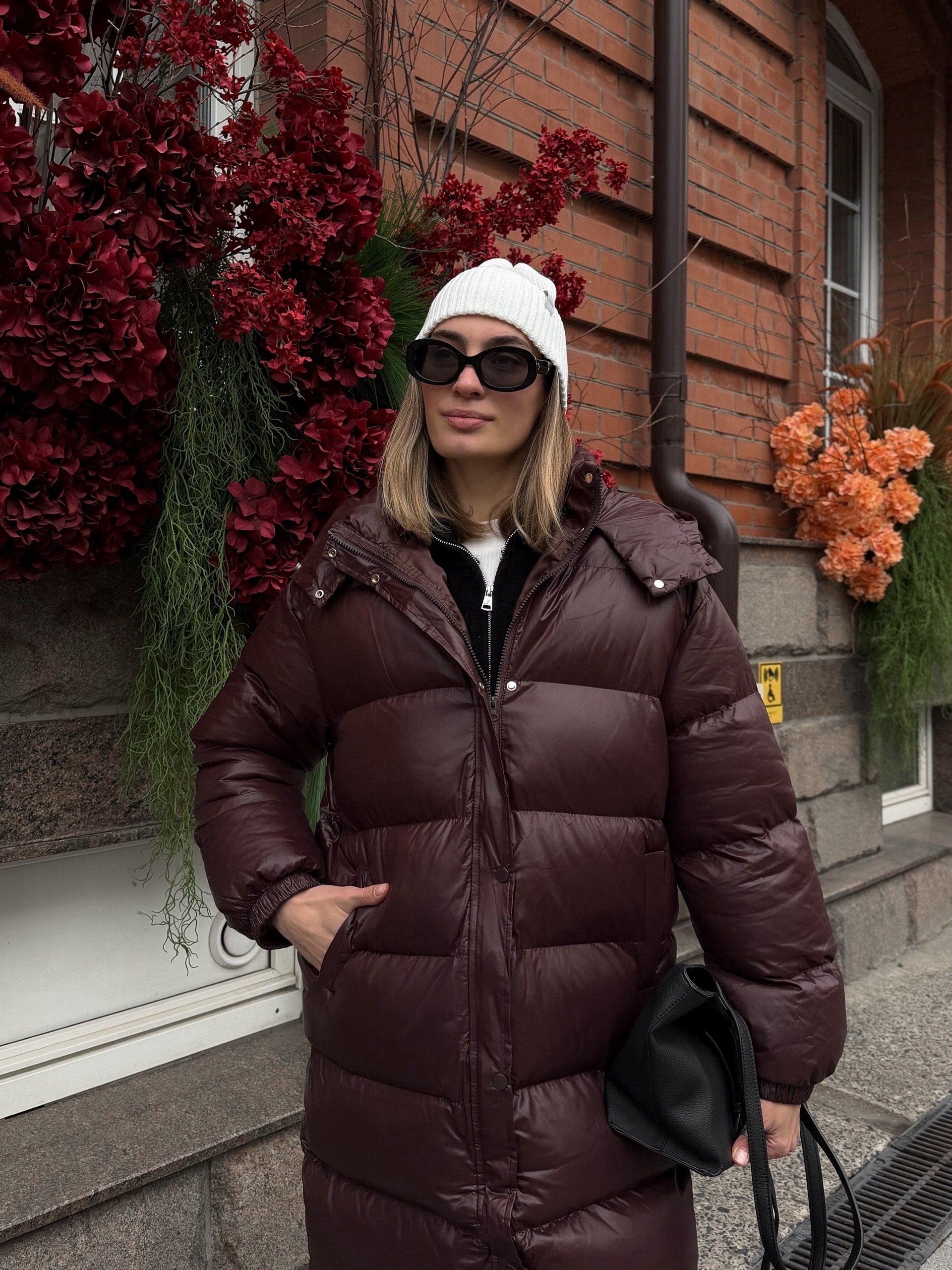 Куртка 9:30 5709 длинная глянец с капюшоном