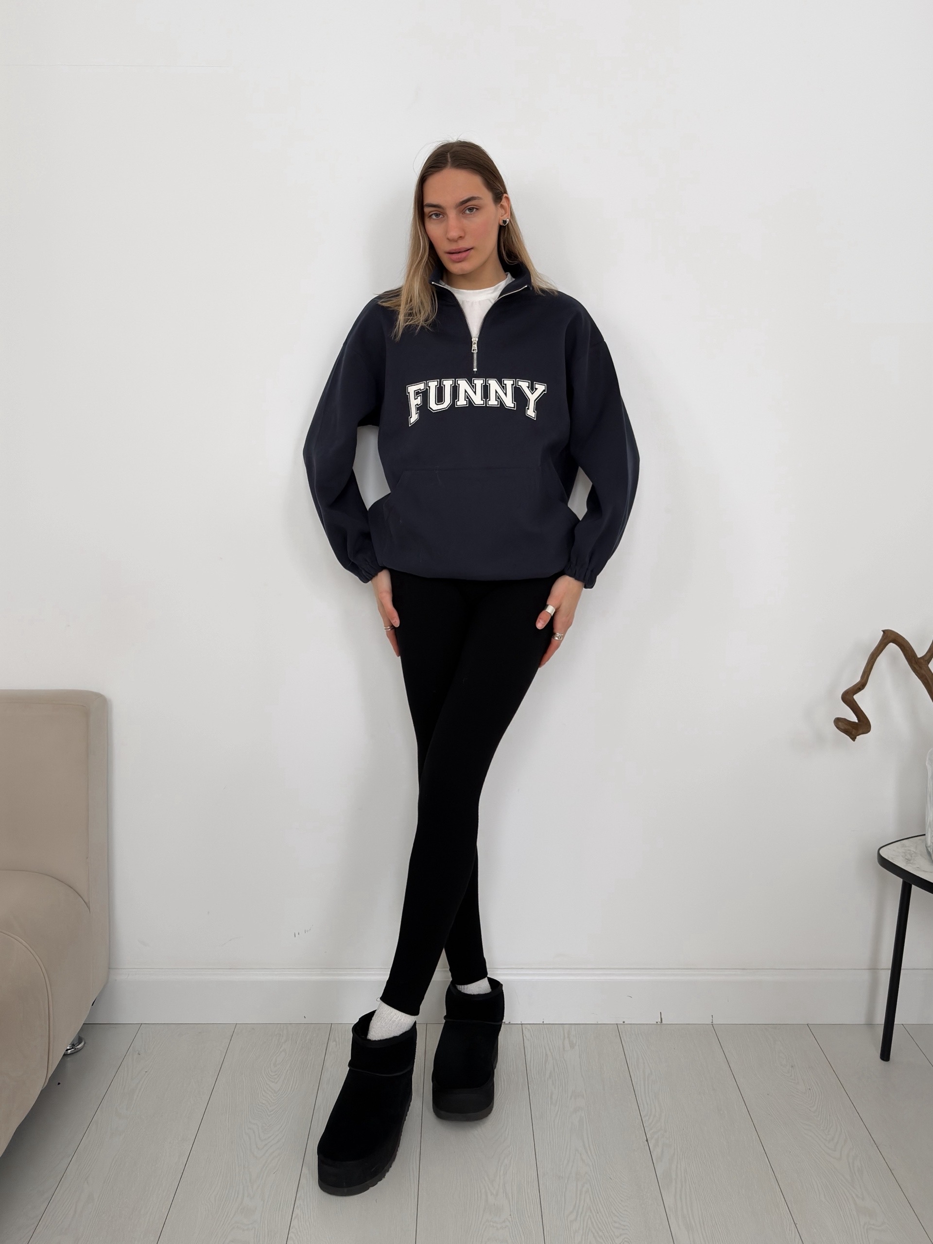 Свитшот Nuomi 840 Funny  затяжка внизу