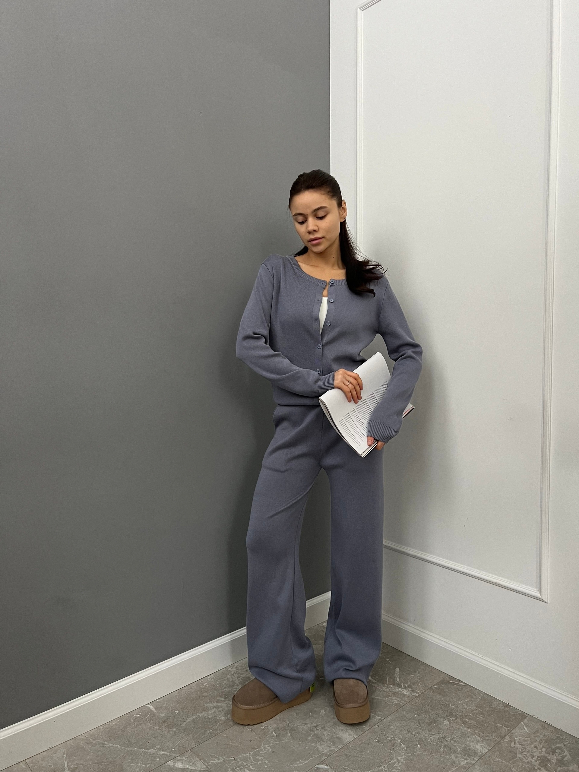 Костюм трикотаж 9042 джемпер на пуговках