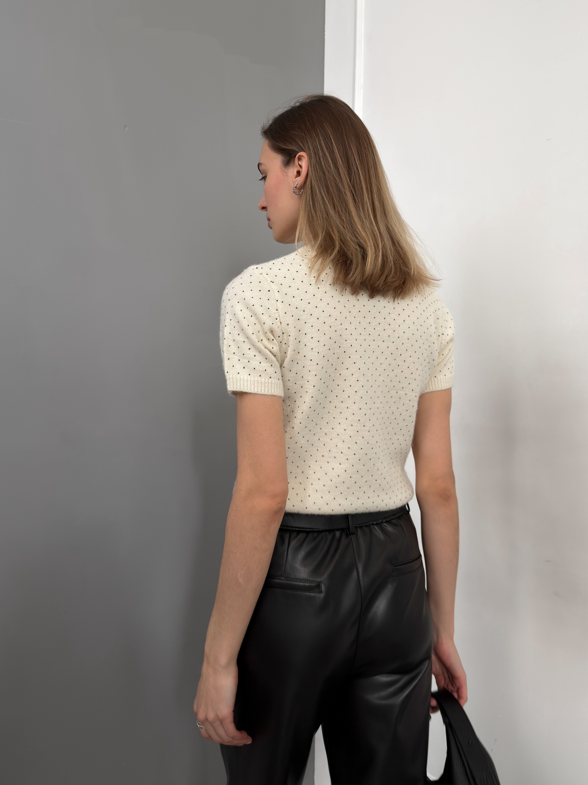 Футболка-джемпер в горох