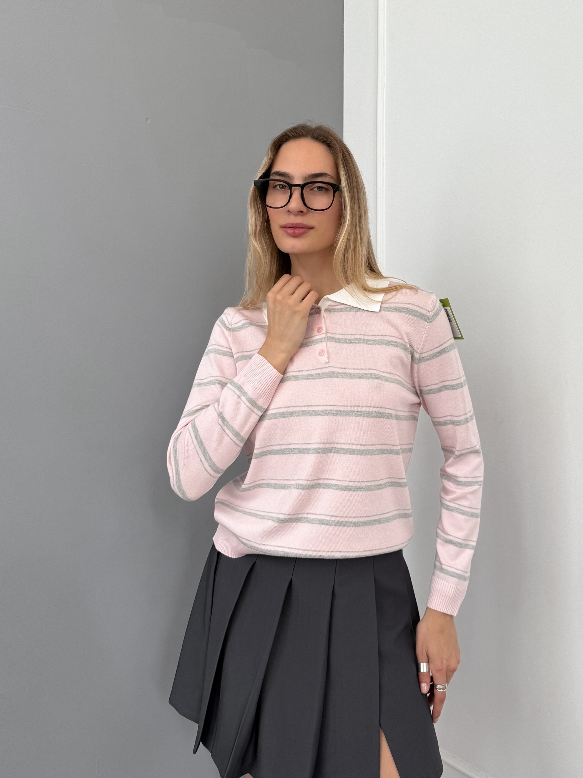 Поло 455 трикотаж полоска