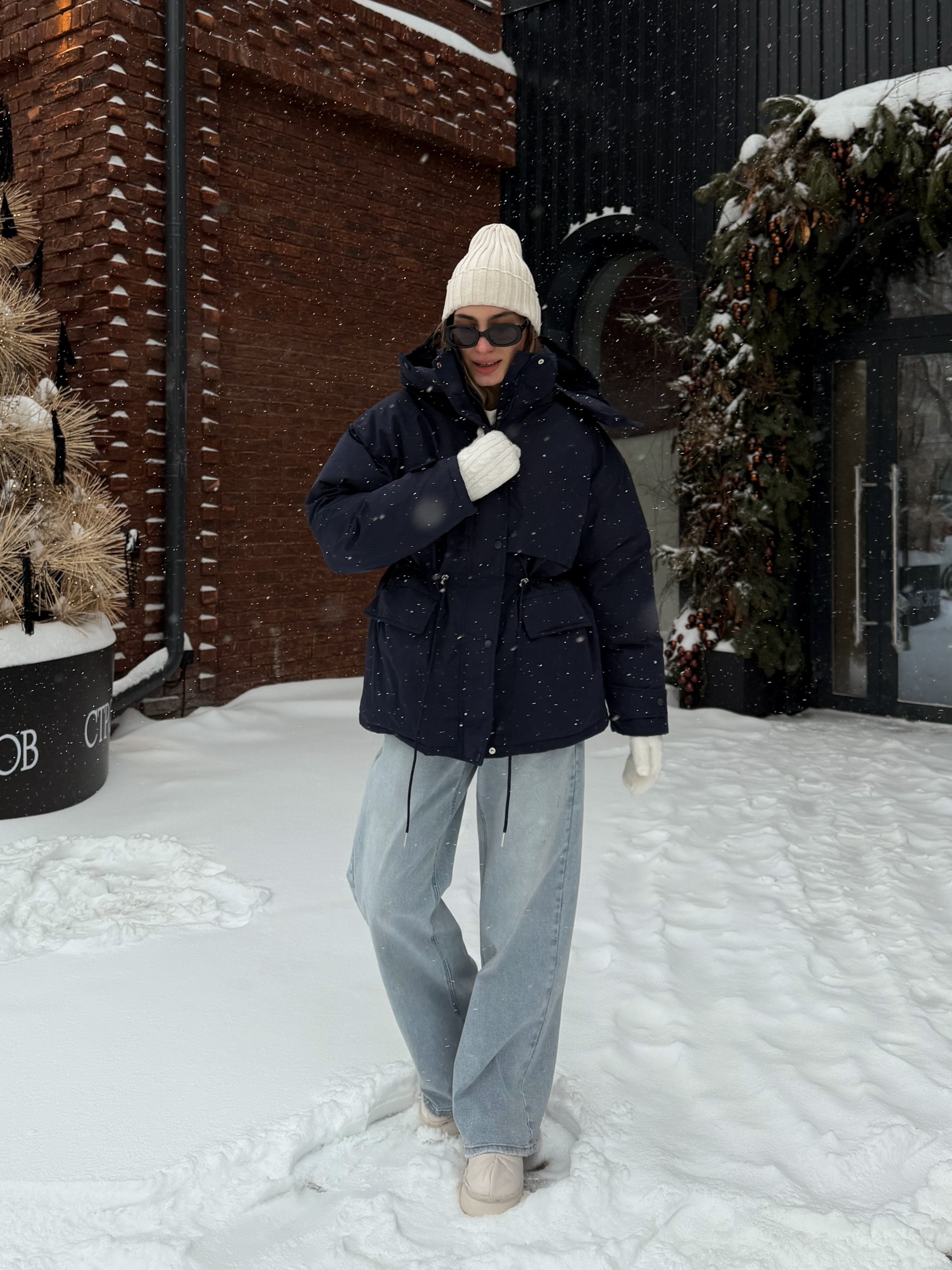 Куртка W616 затяжка на талии