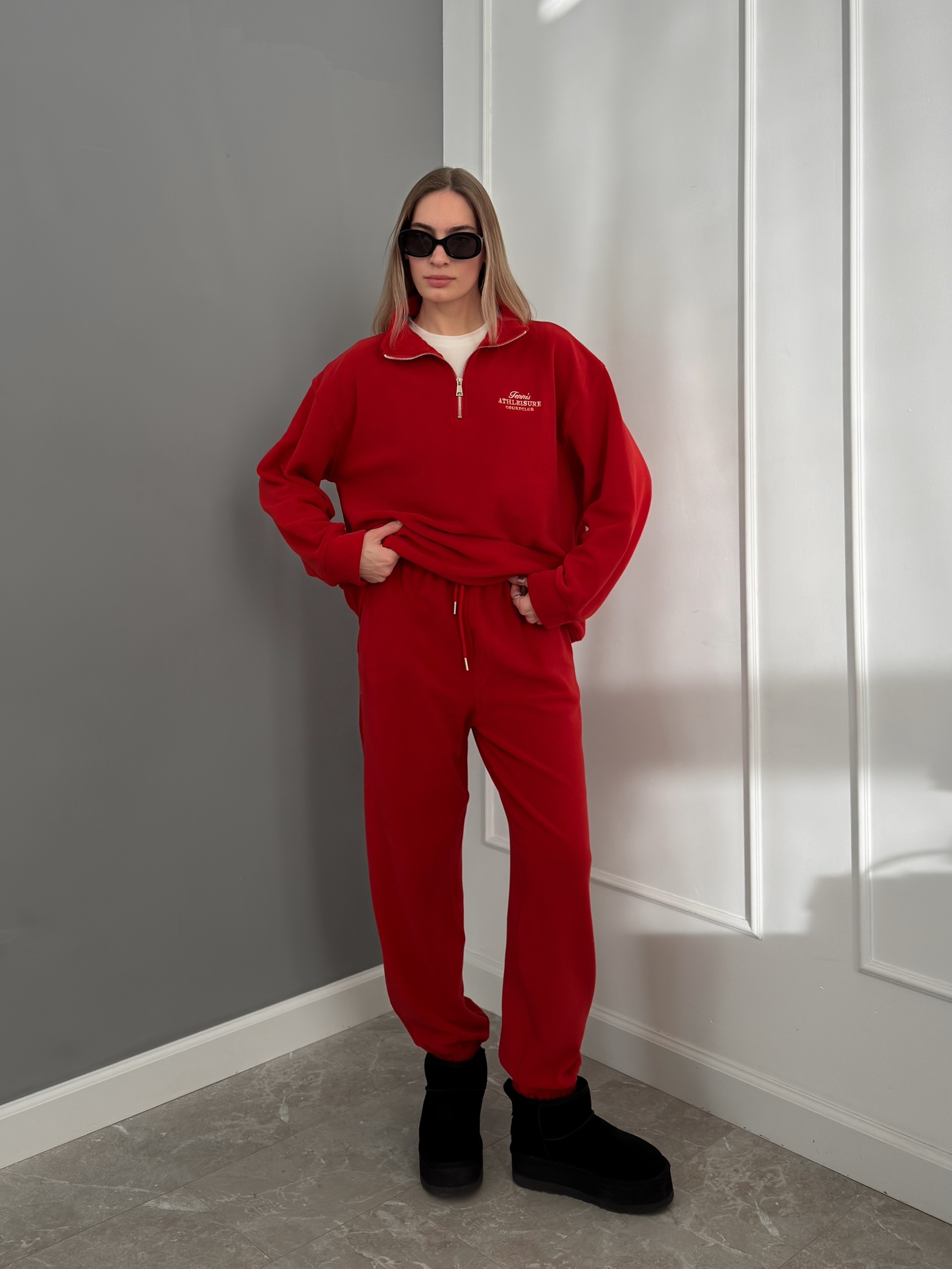 Костюм Korea 3079 tennis ворот на замке флисовый