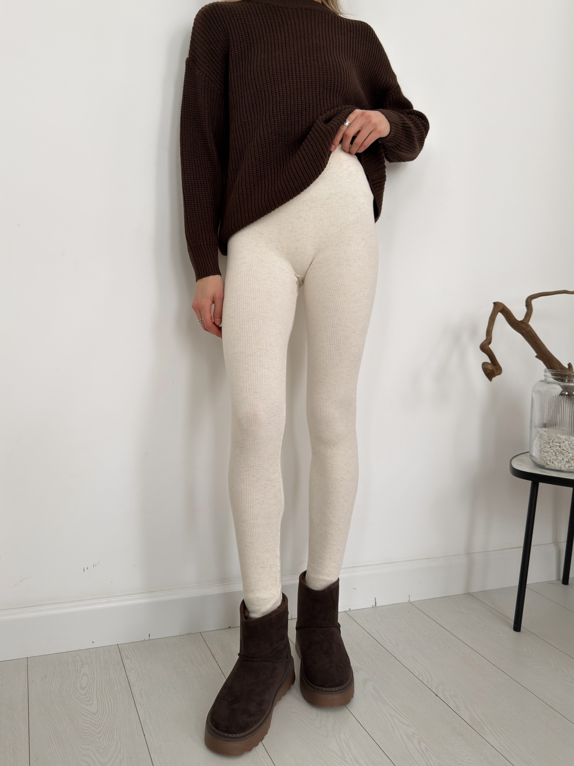 Лосины W300 в рубчик мех