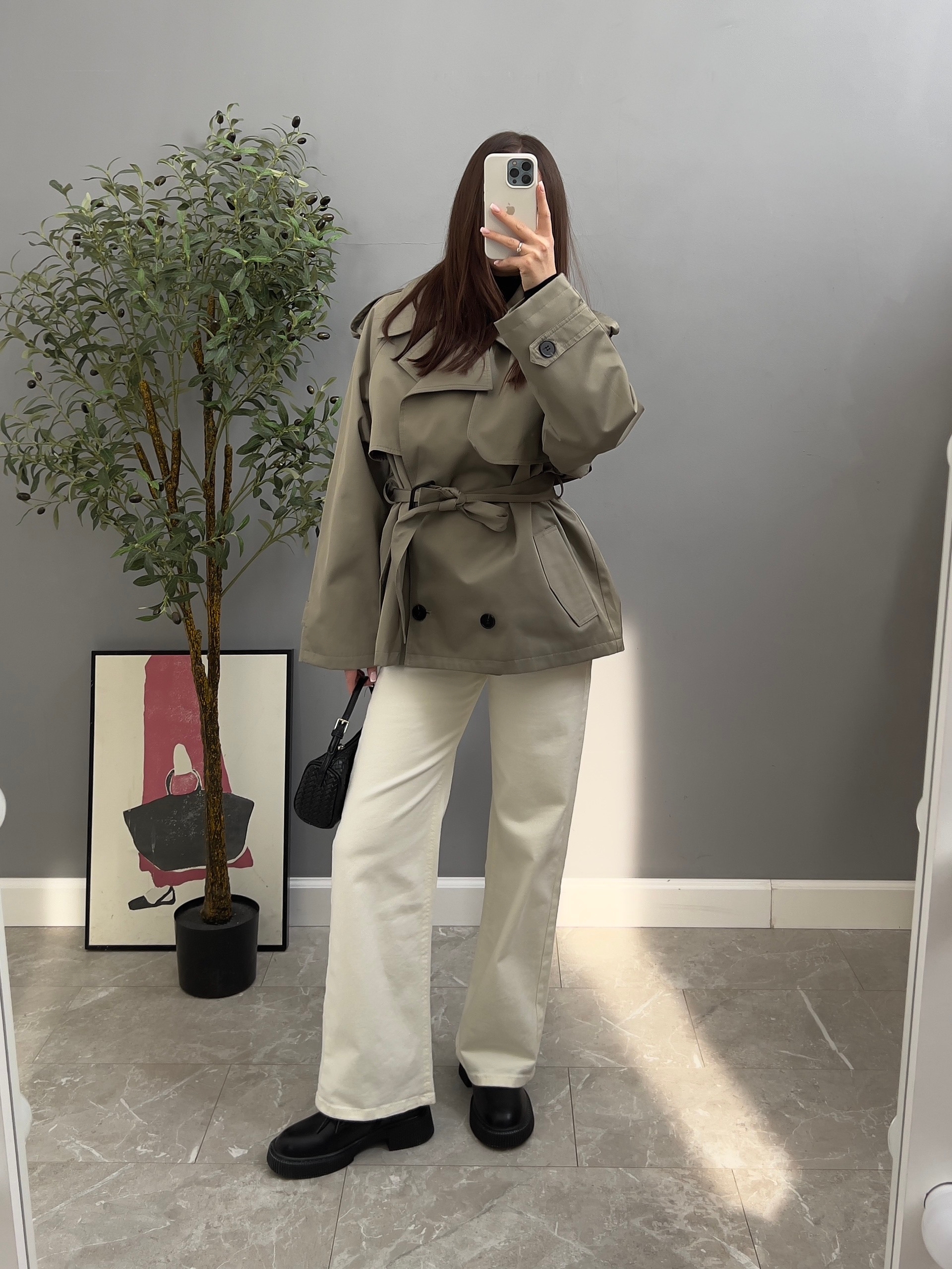 Тренч W 9396 укороченный