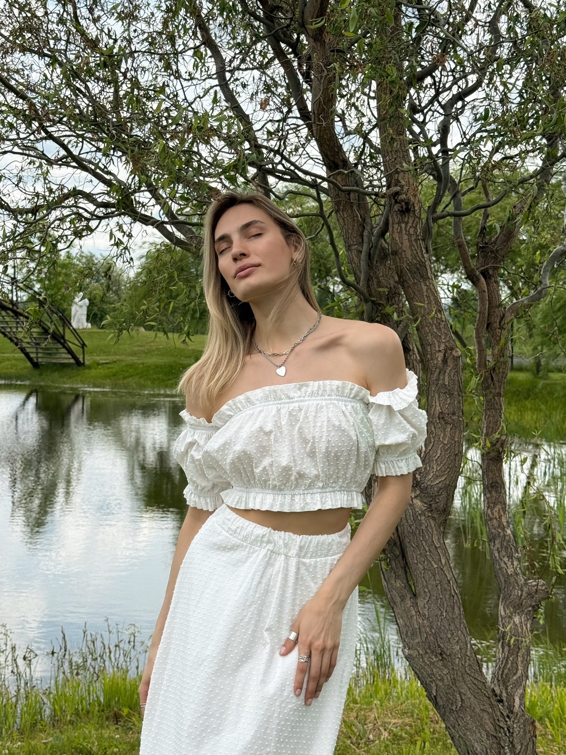 Костюм AiZmode 14 топ с рукавами+юбка макси