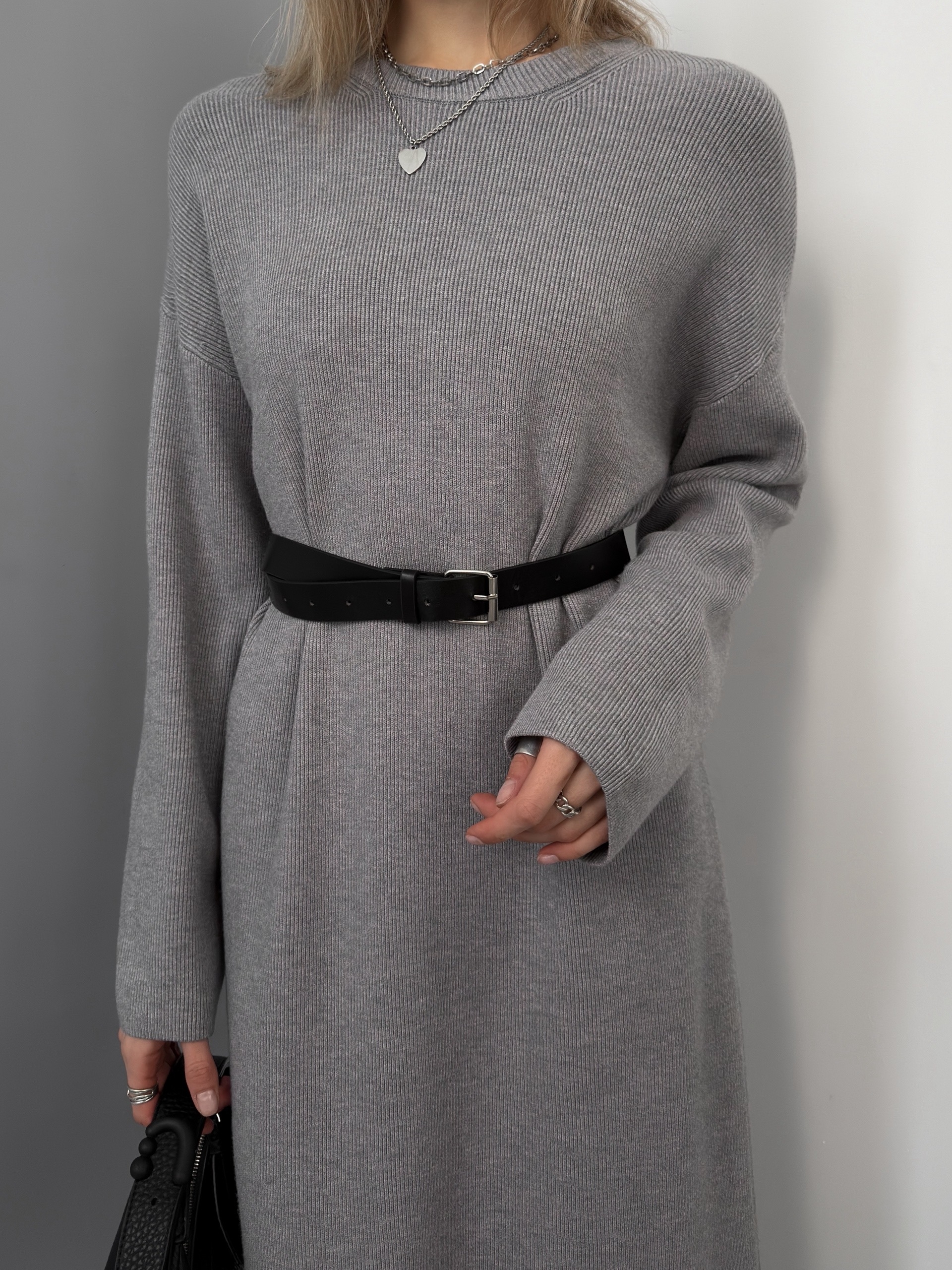 Платье 12066 длинный рукав+ ремень