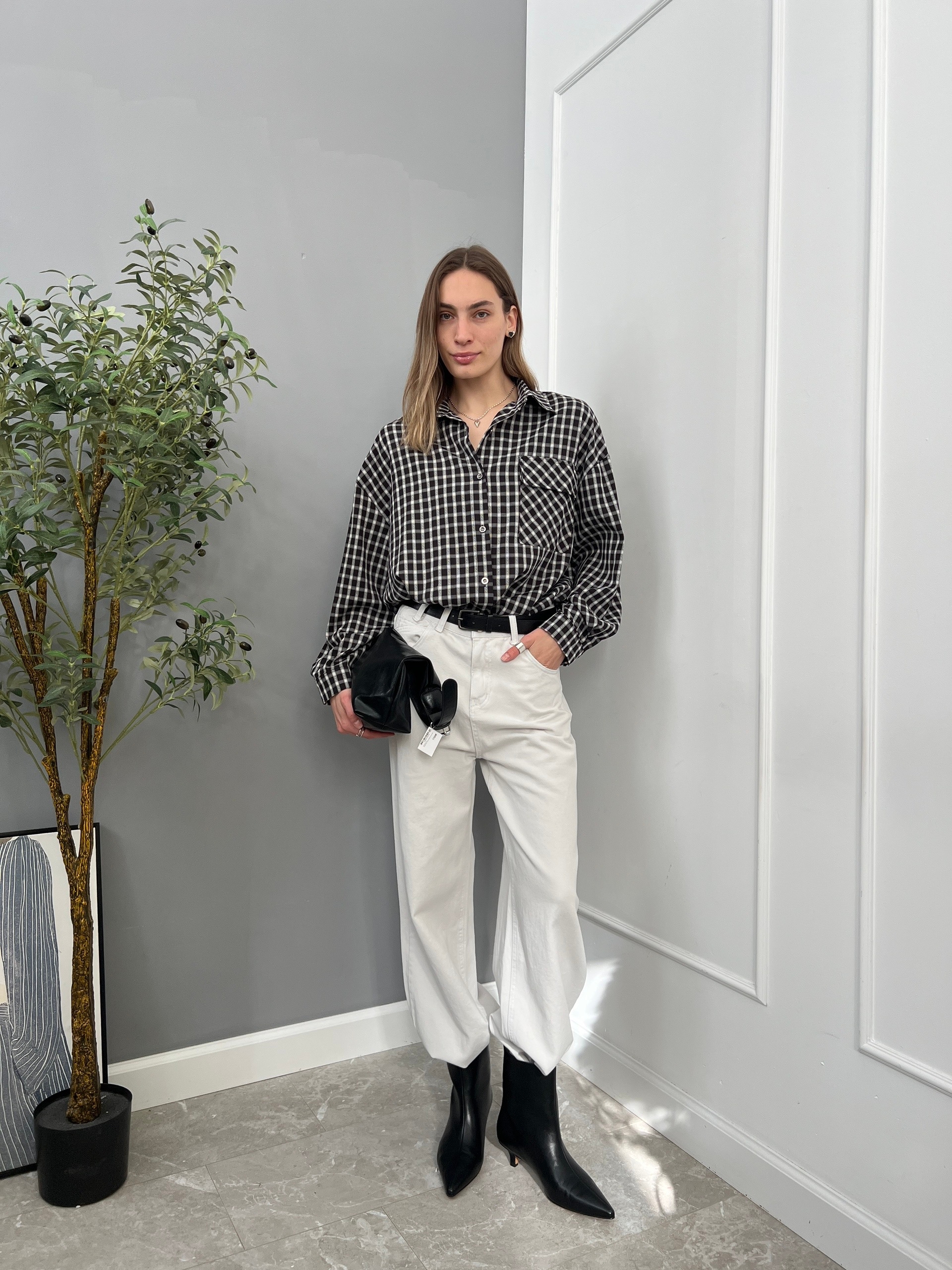 Рубашка NJ 2631 клетка