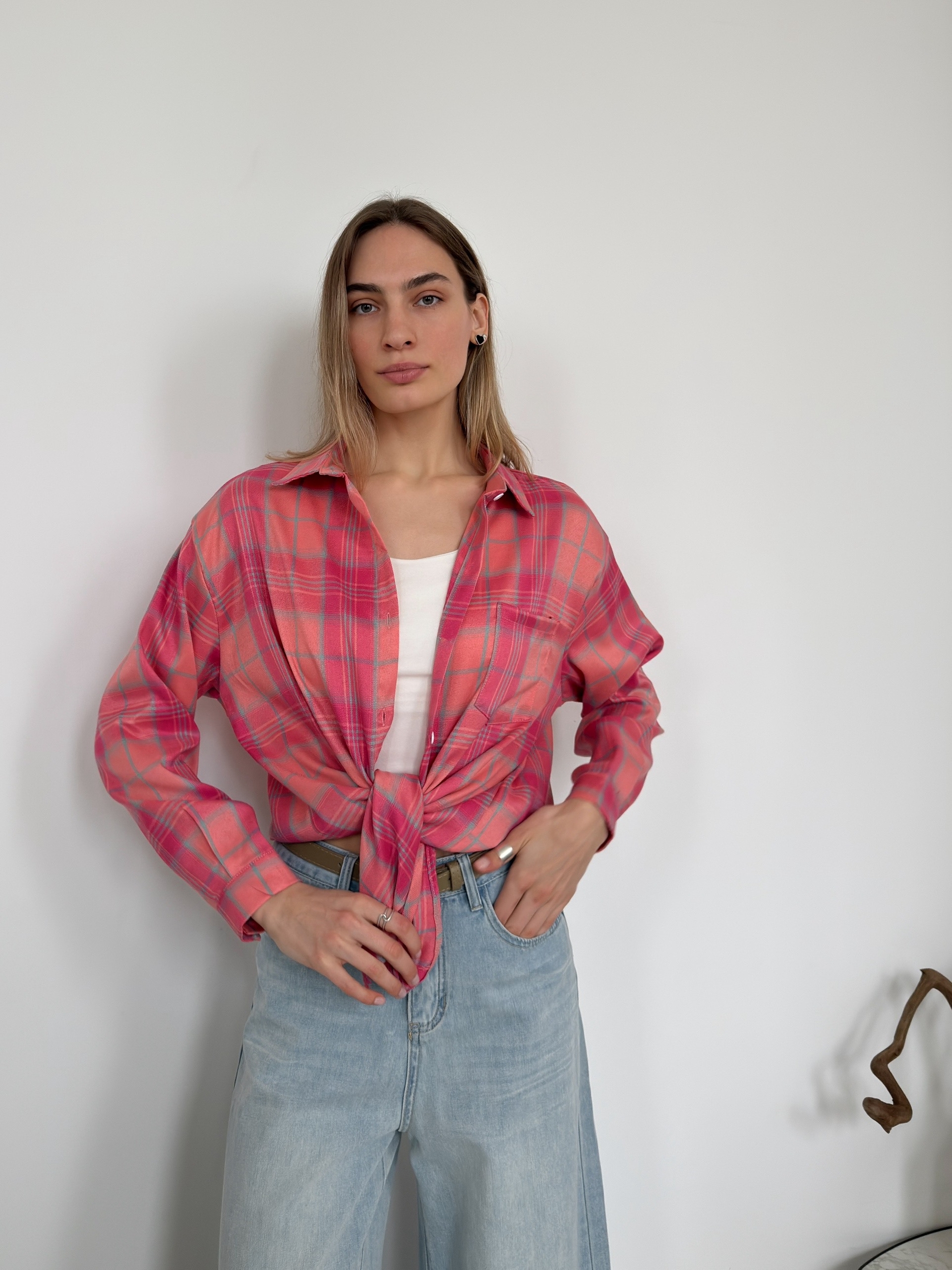 Рубашка клетка manjian 3580