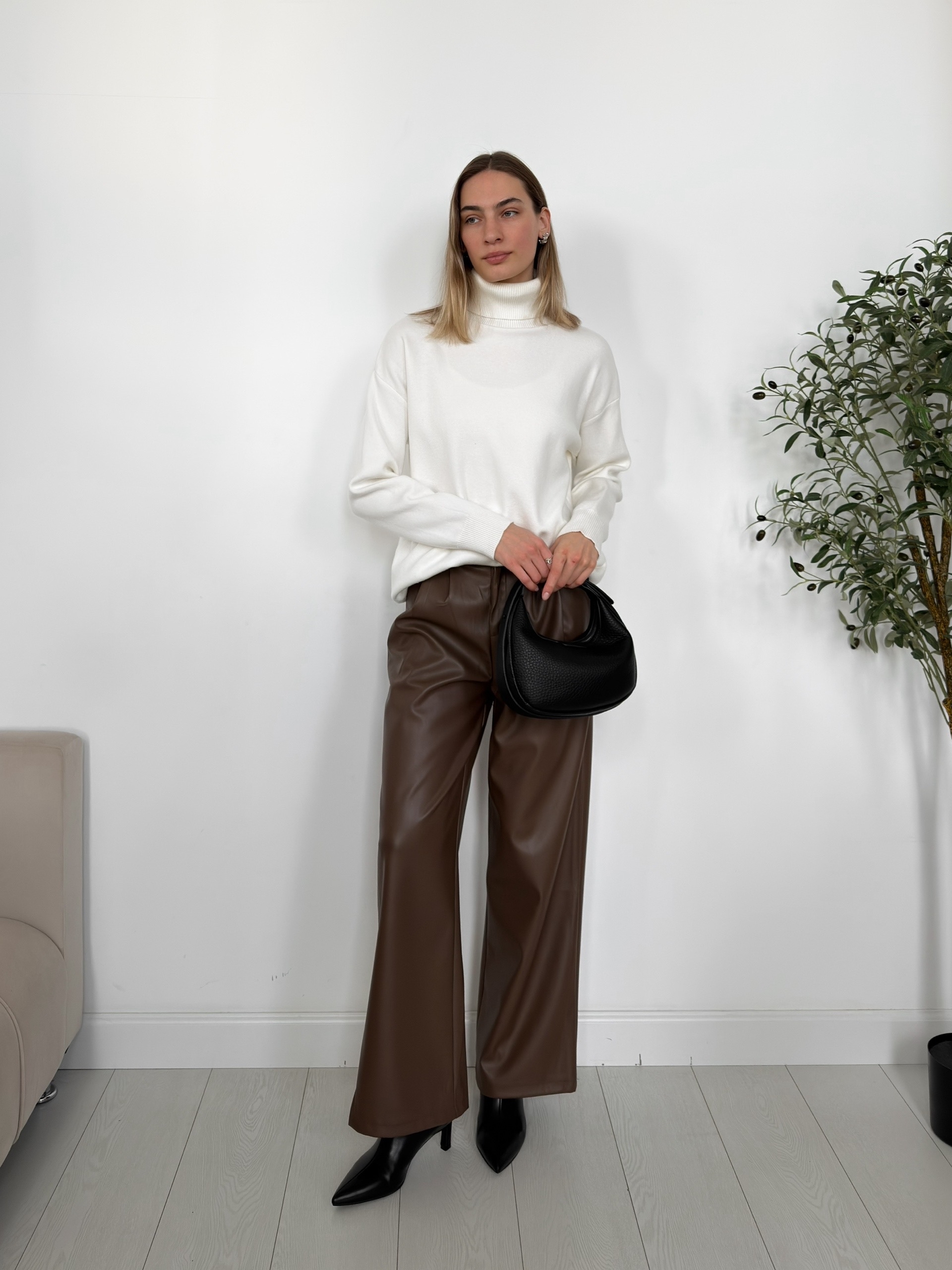 Брюки Classic fashion 2577 прямые кожа