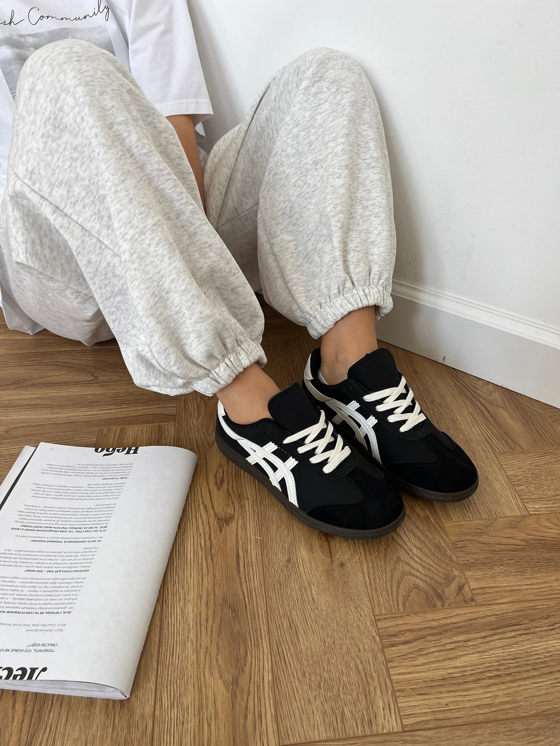 Кеды NM LZC7-2 вставки замша+полосы