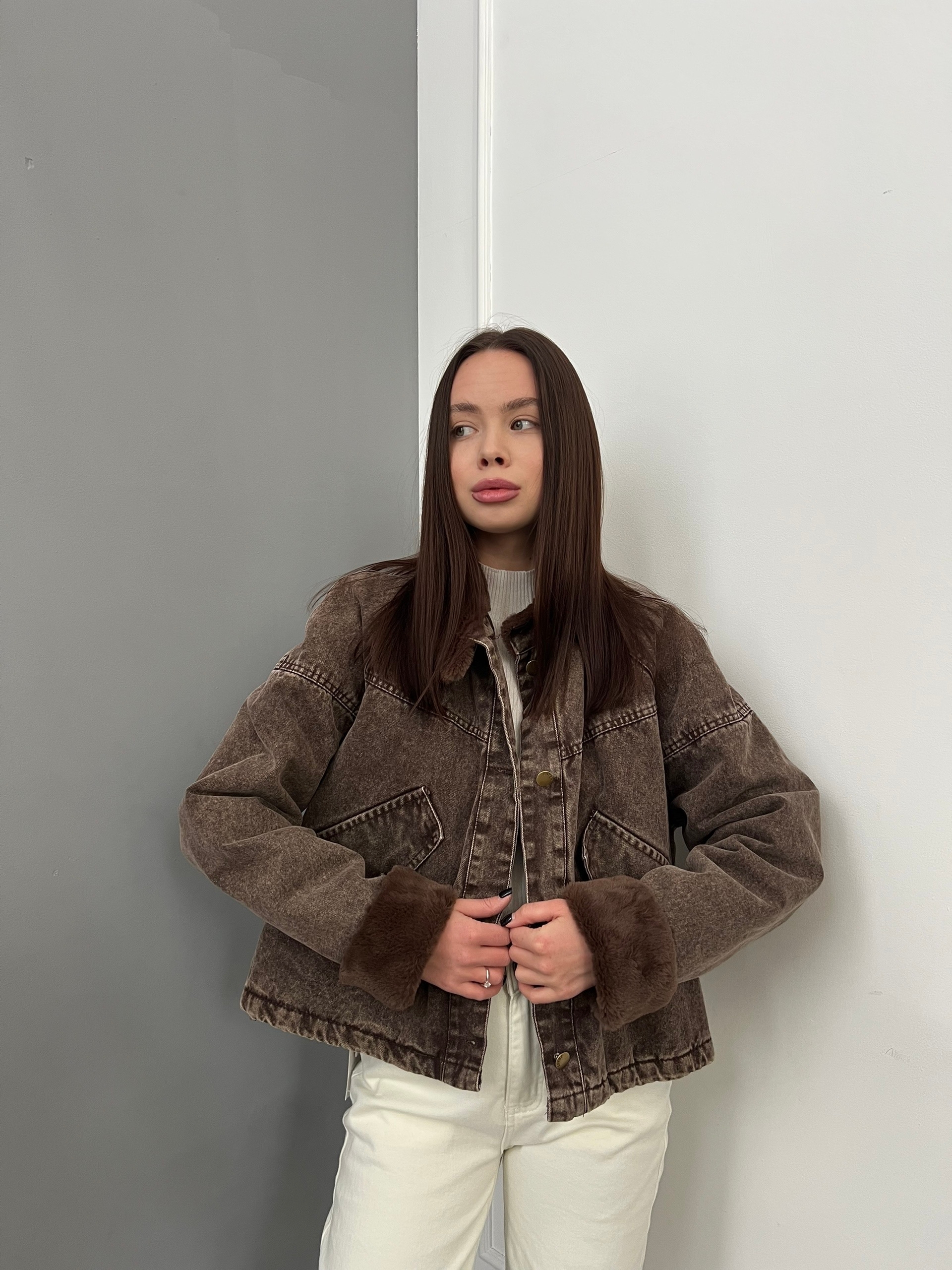 Джинсовая куртка теплая 6617 LLJ