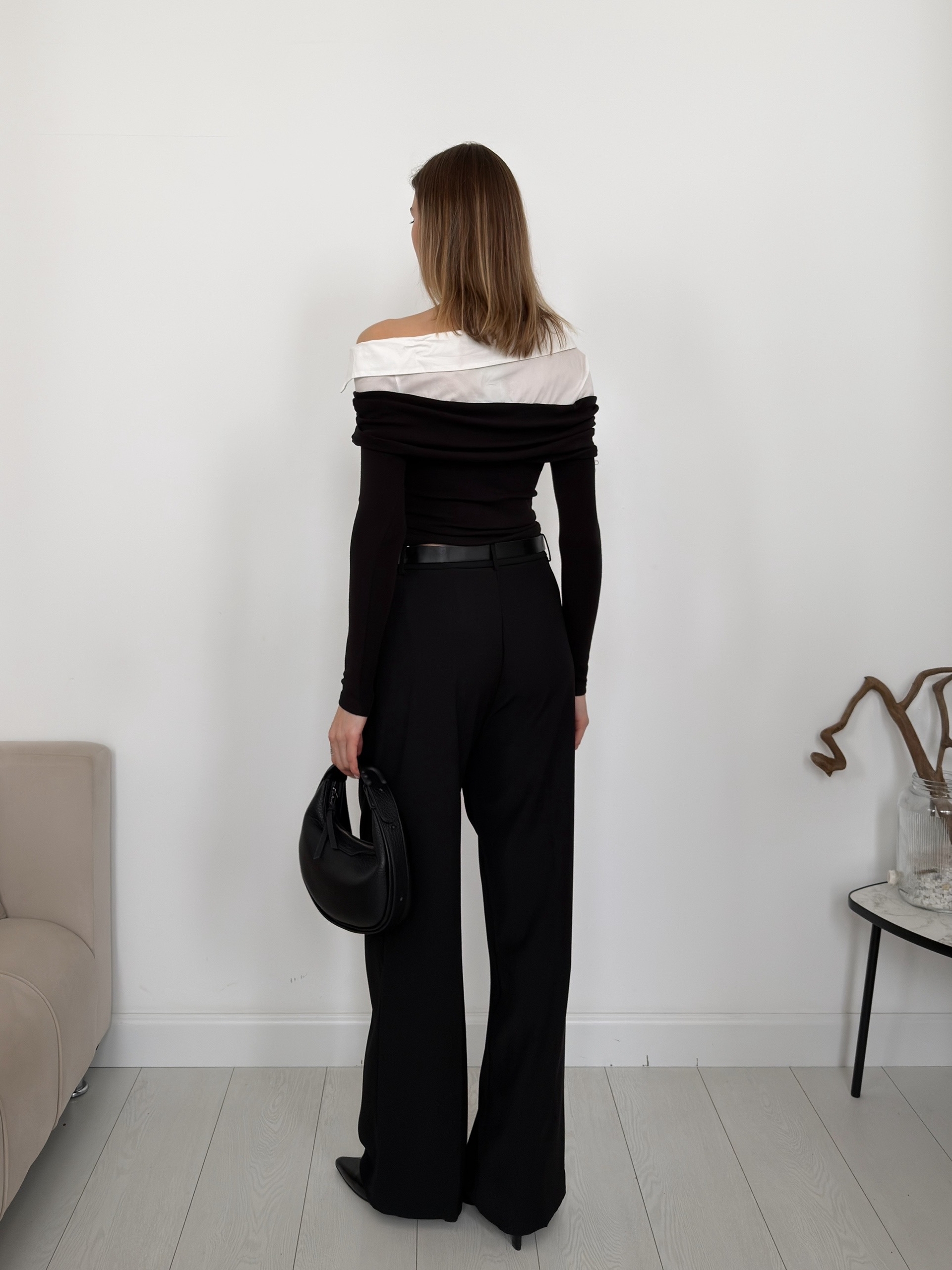 Джемпер сборка на рукавах Mitang 826