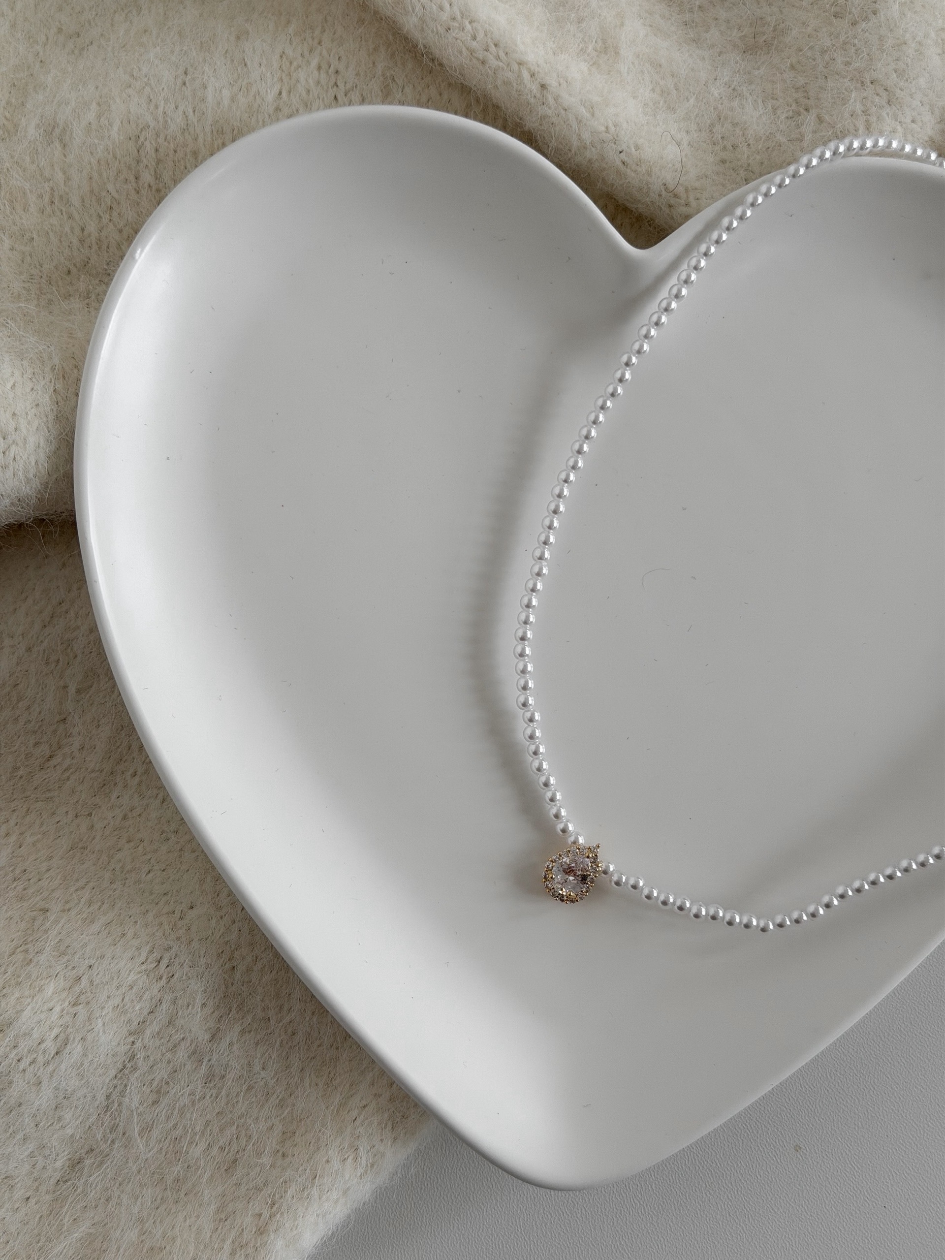 Подвеска жемчуг капелька страз