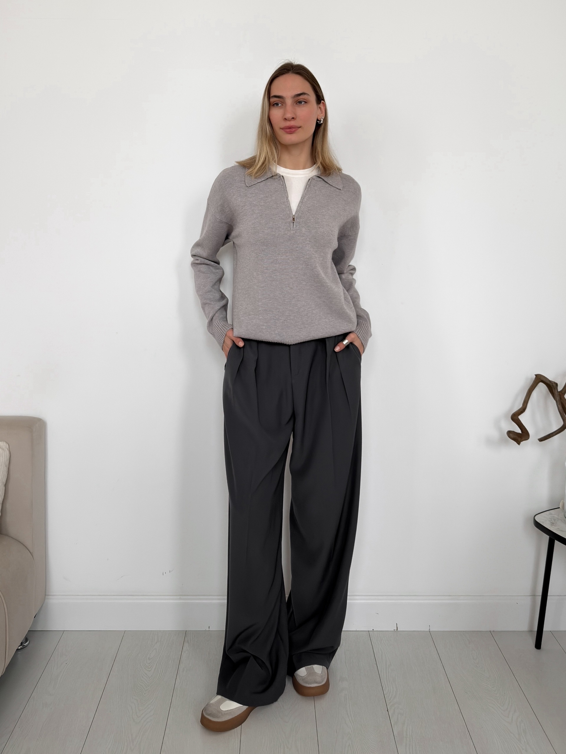 Джемпер Korea z1007 поло на замке