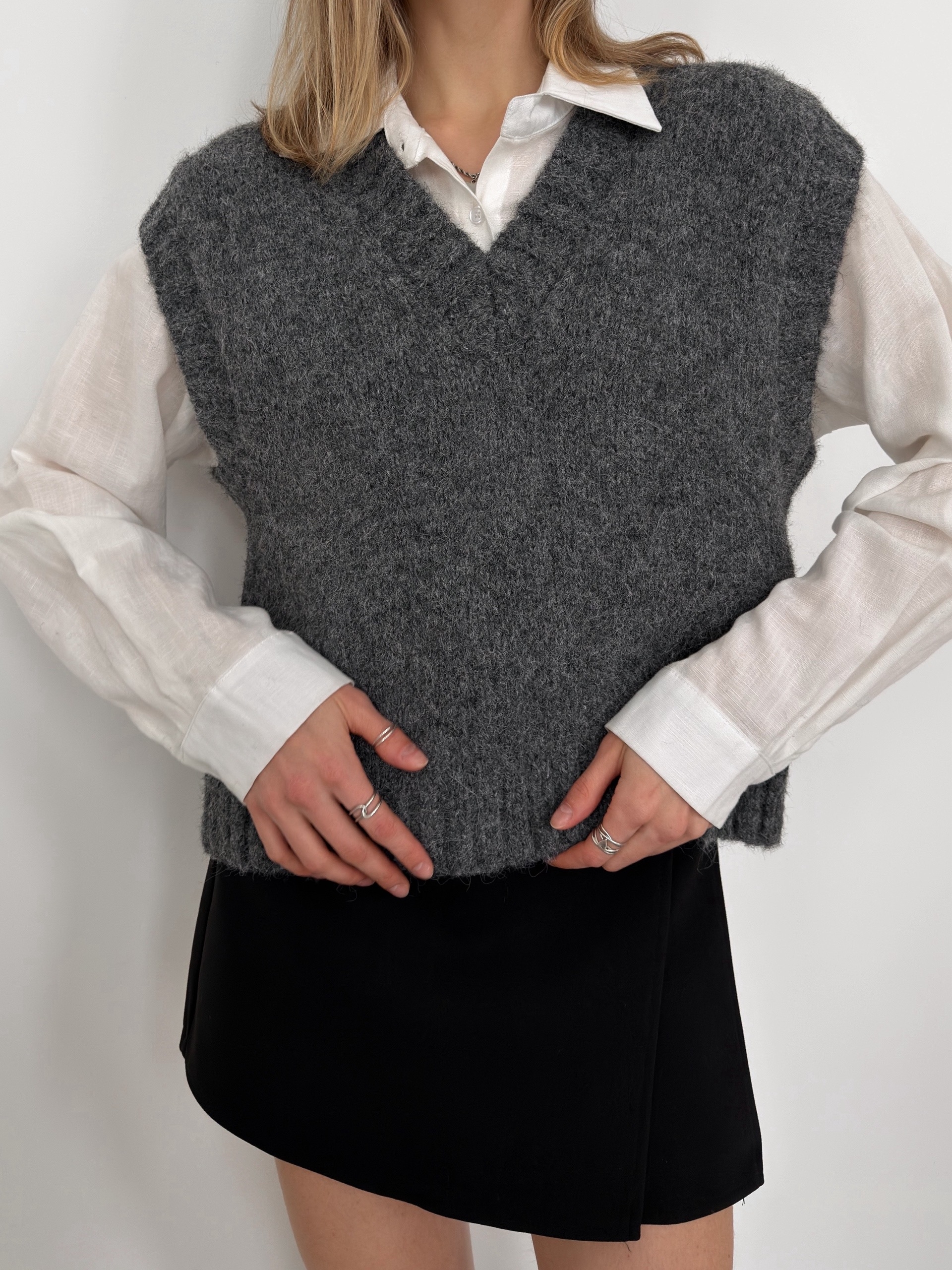 Жилетка Jiaohan М1255 крупная вязка