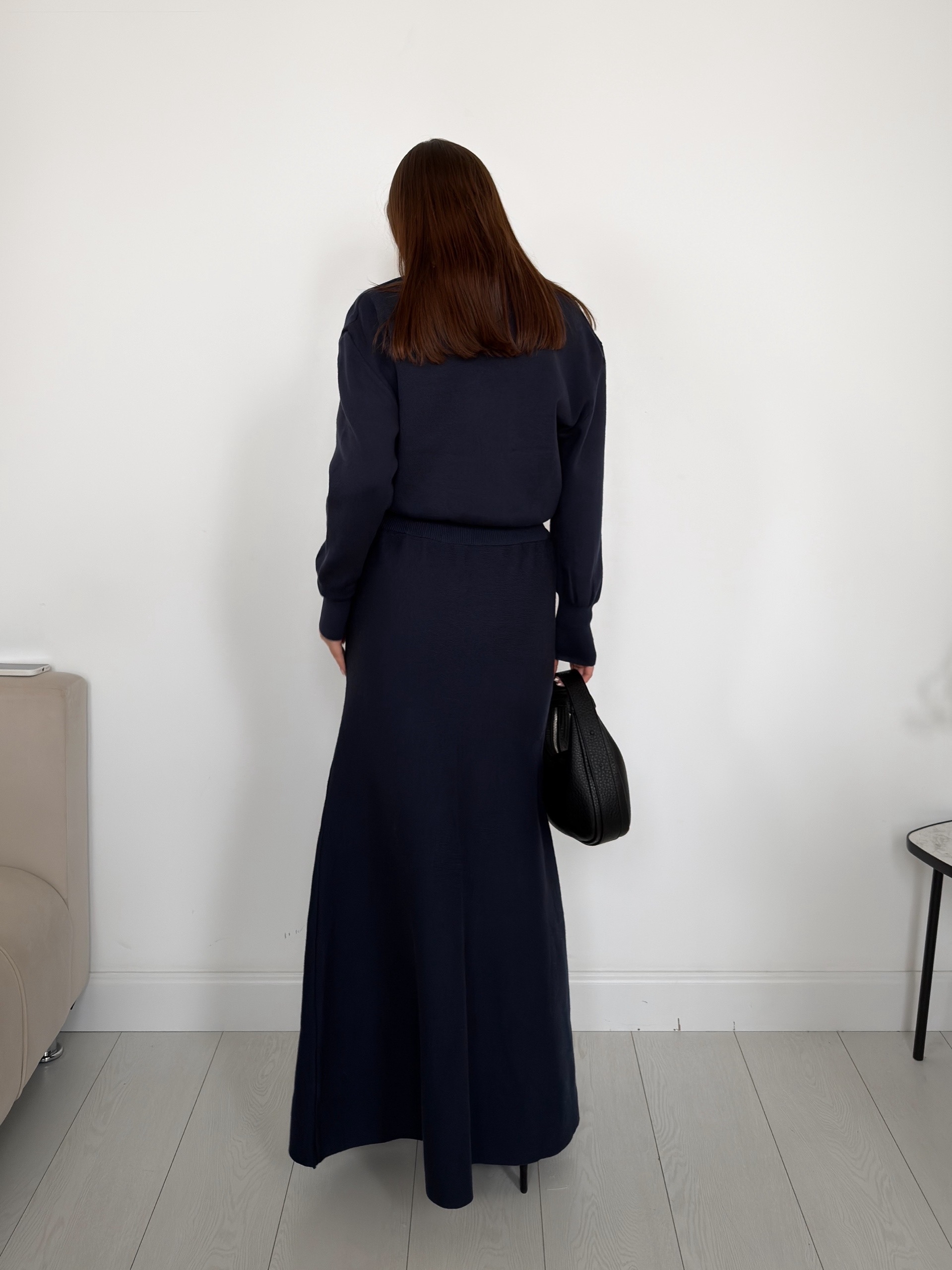 Костюм AIKA кардиган + юбка трикотаж строчка