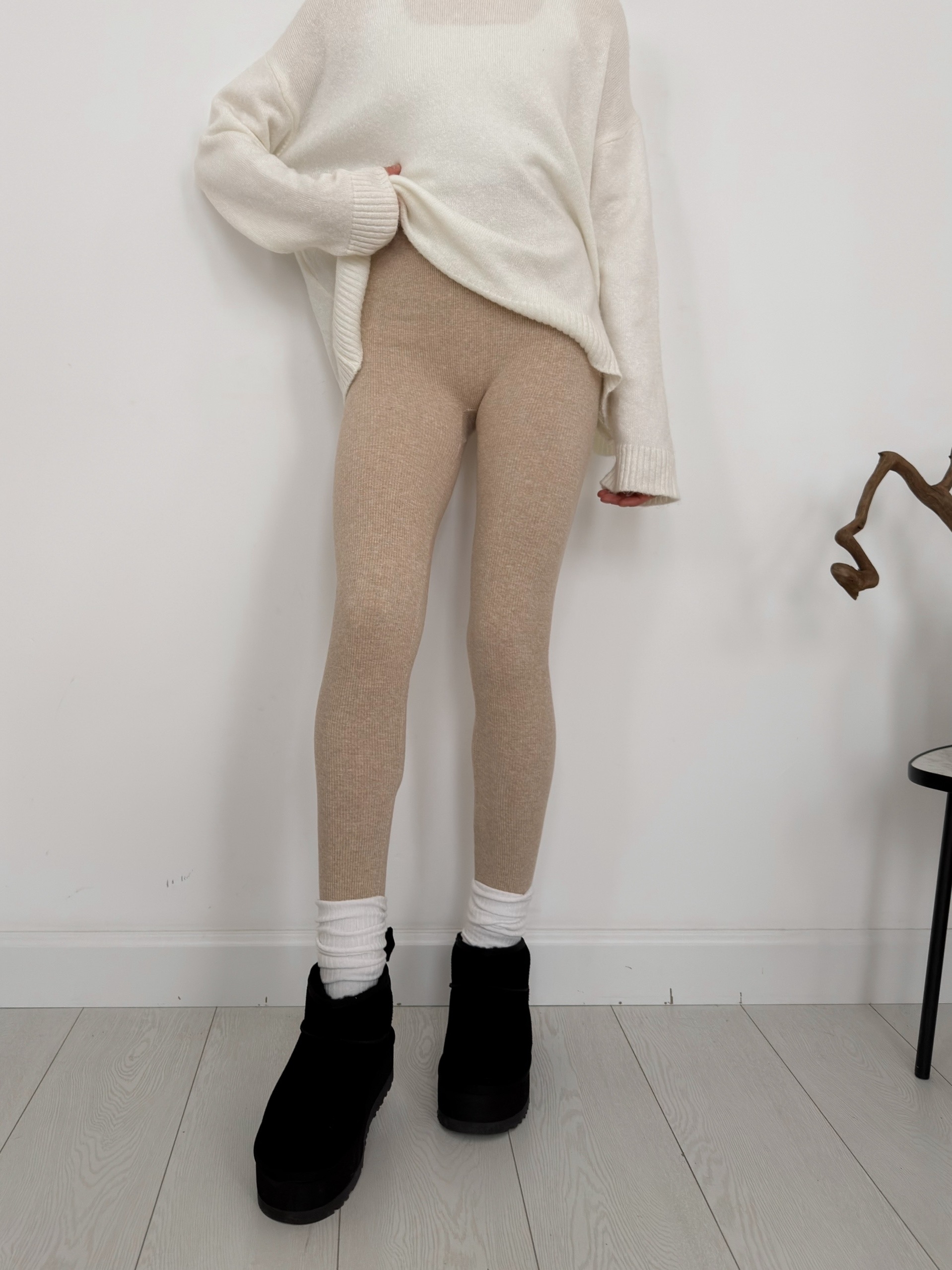 Лосины W300 в рубчик мех