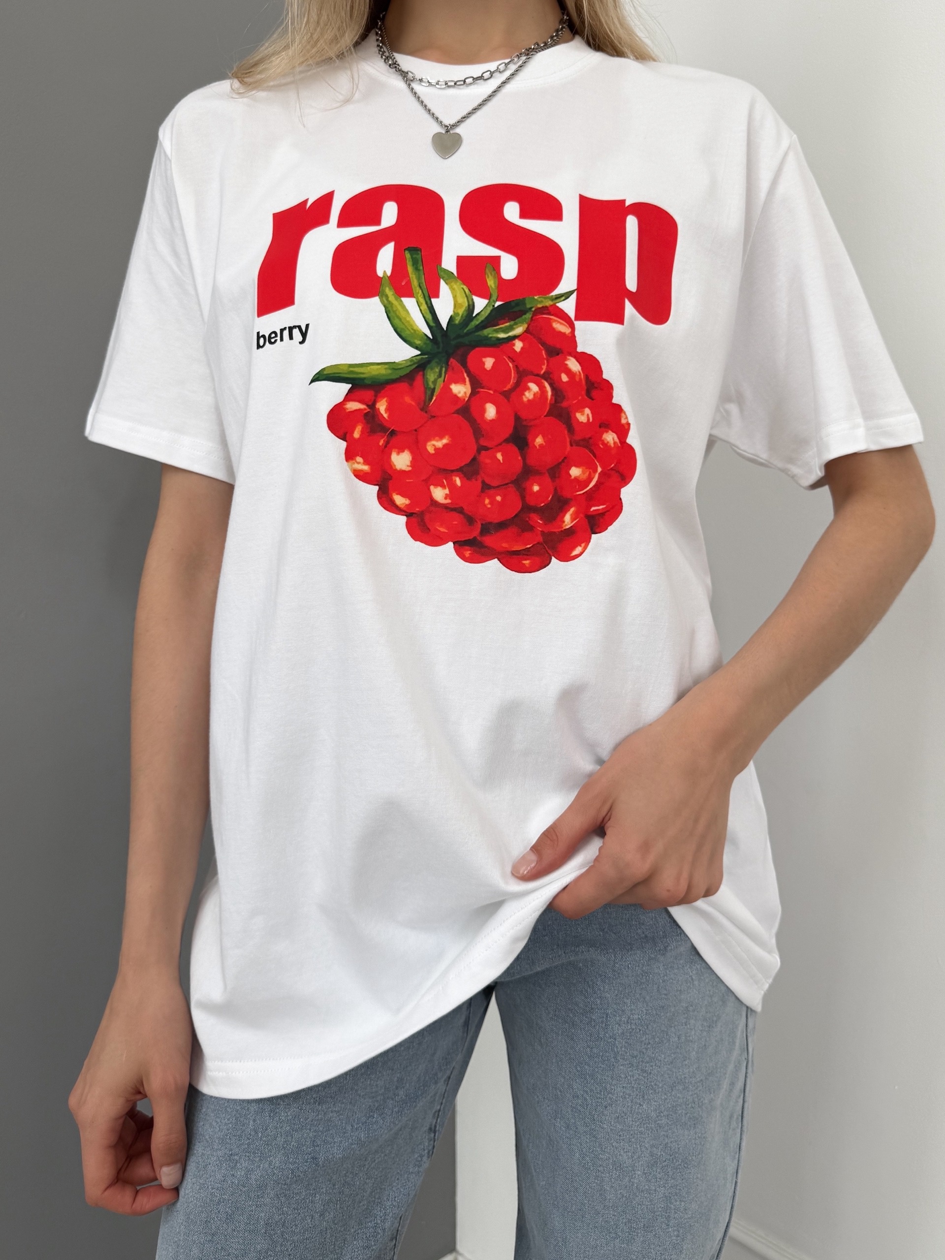 Футболка принт малина raspberry
