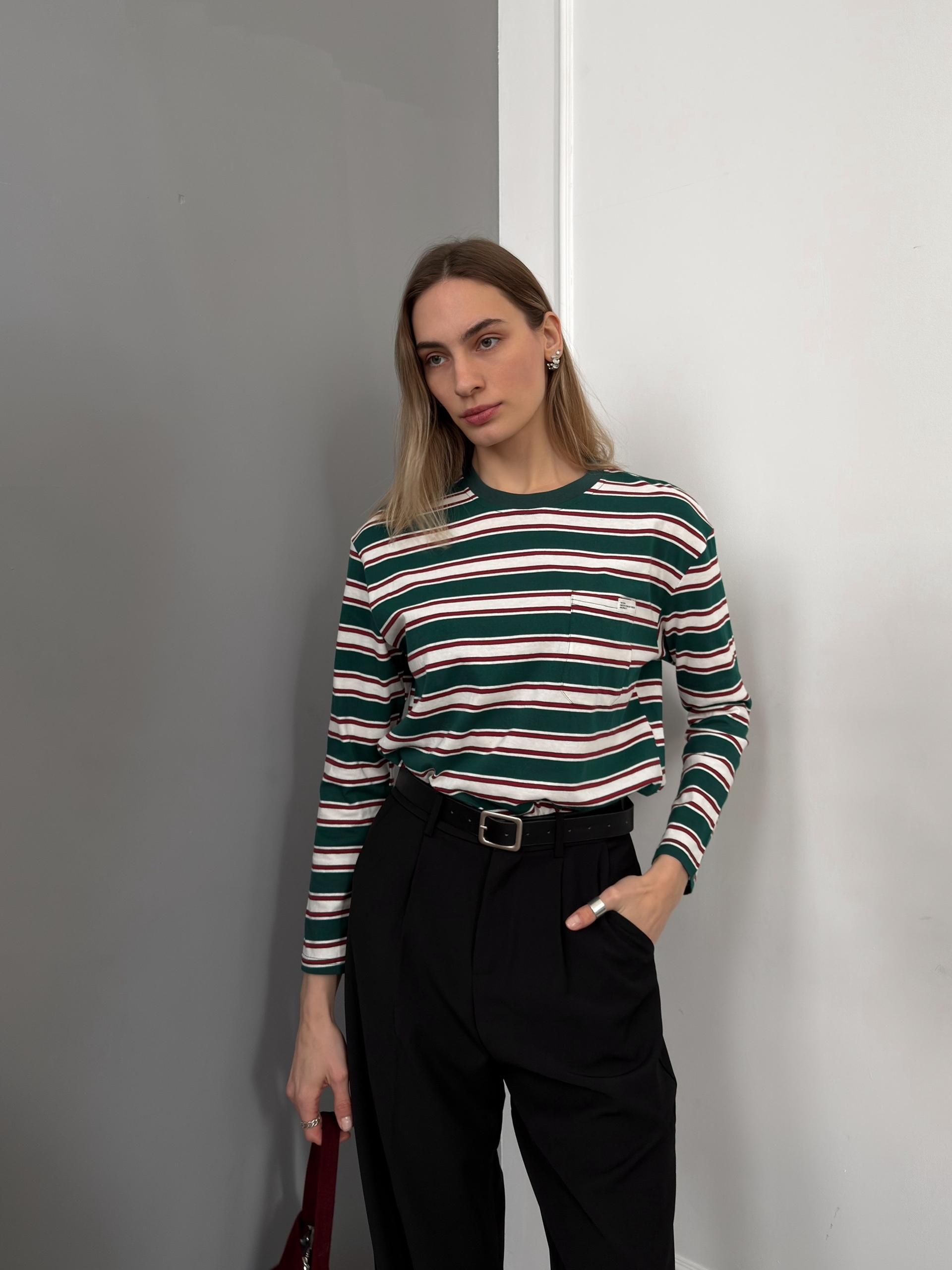 Лонгслив ROOM 25507 полоска плечи