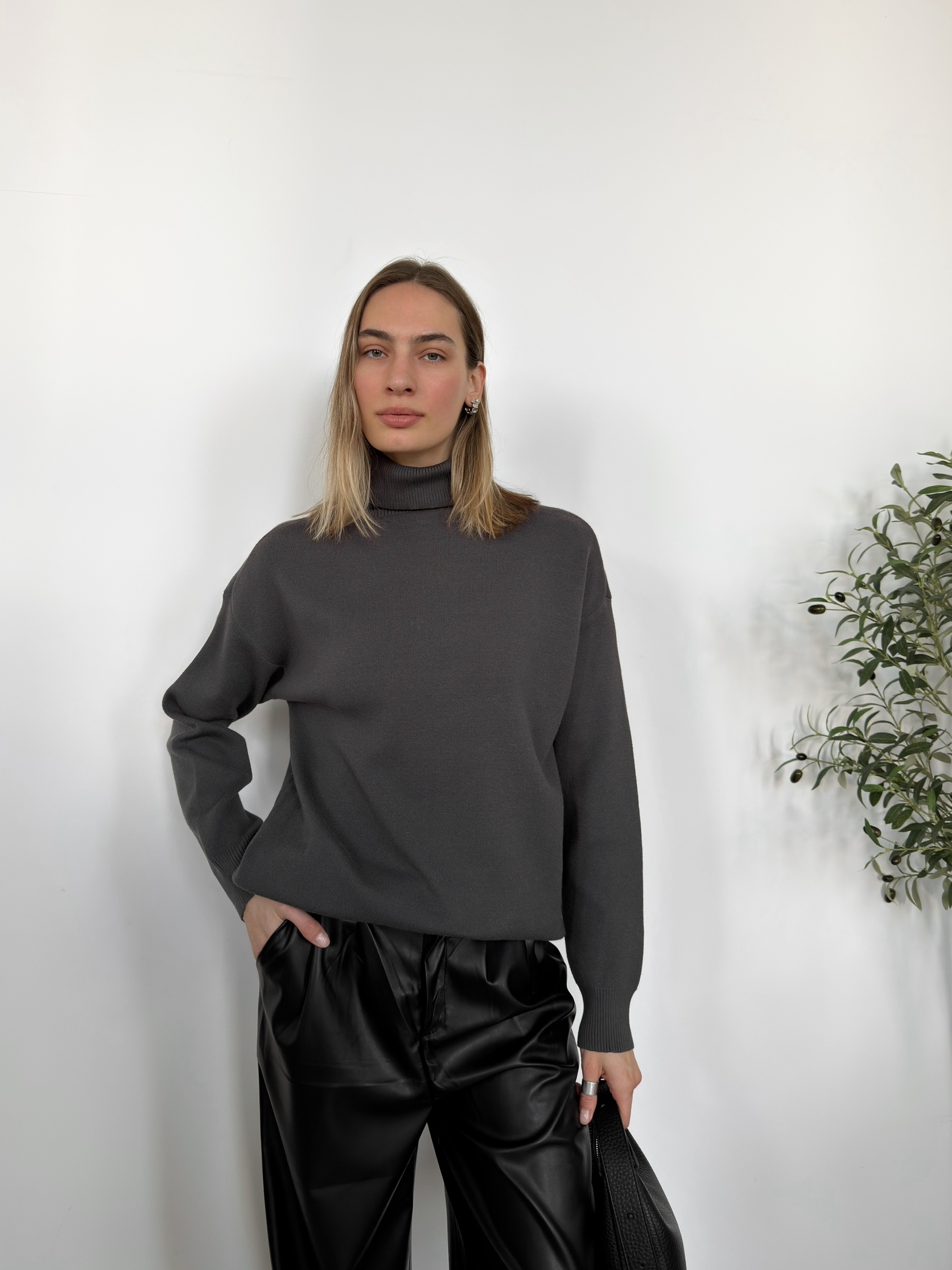 Джемпер X2266-1 с воротником