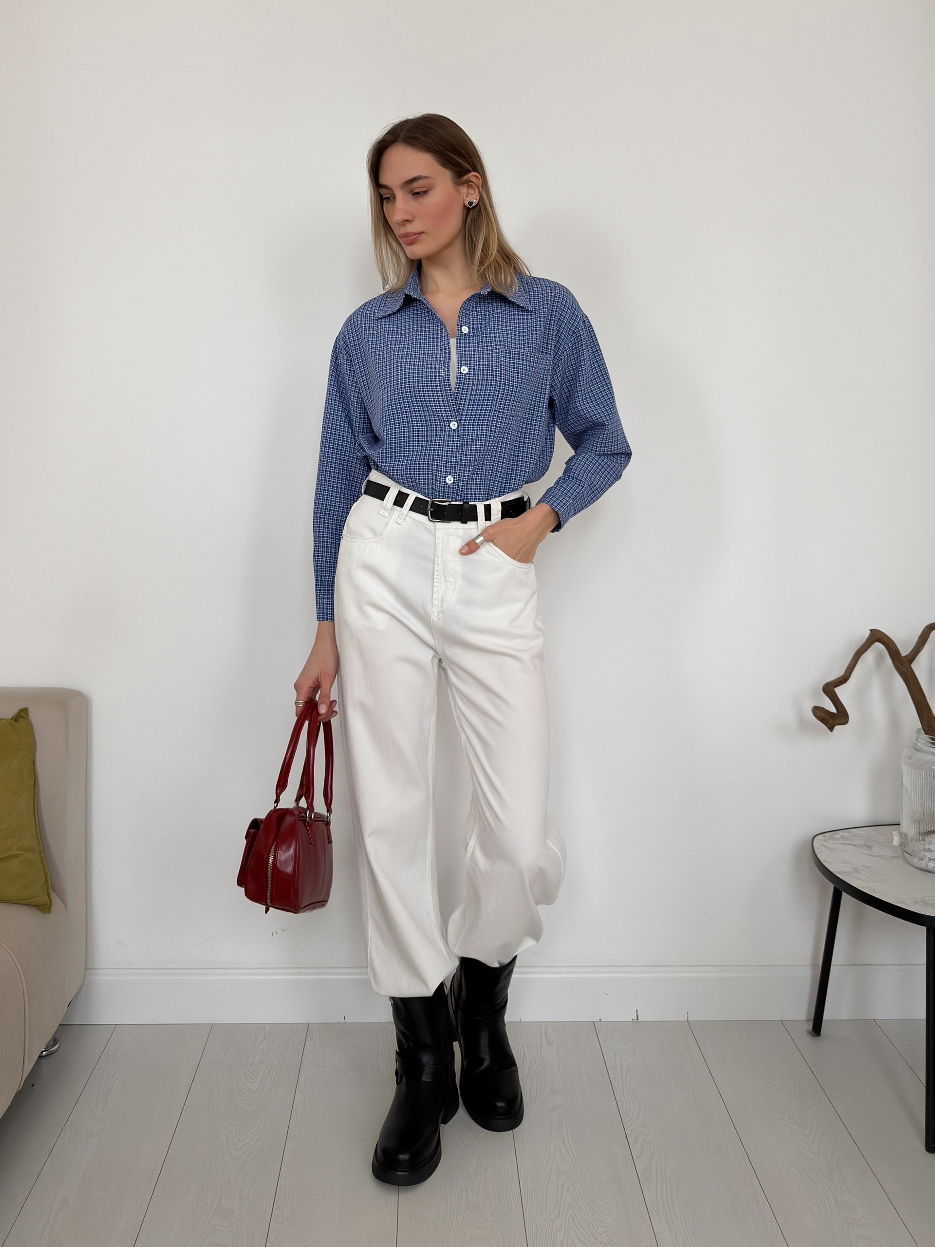 Рубашка клетка Manjian 2628