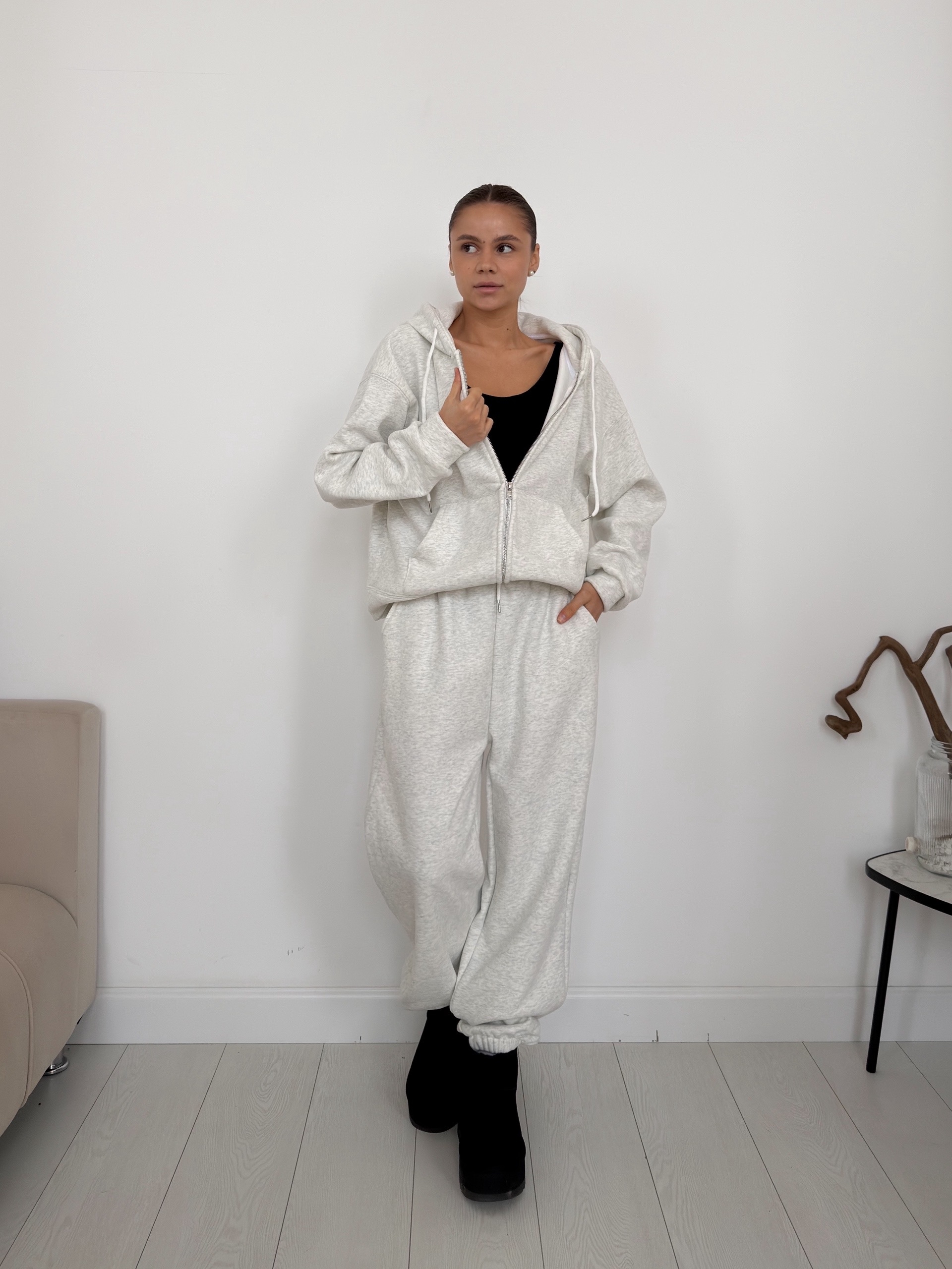 Костюм Korea 6508 худи+джогеры флис