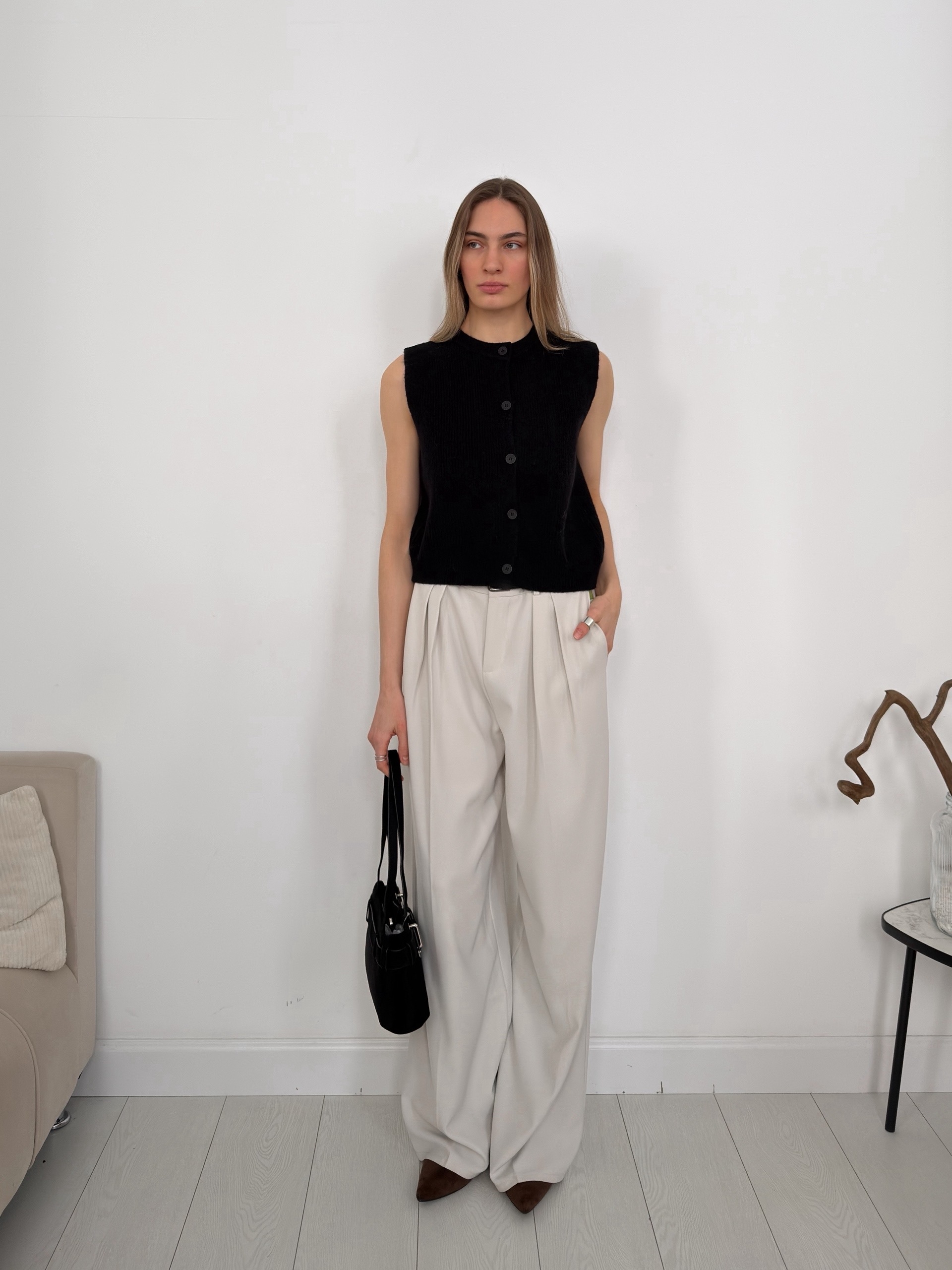 Жилет 308 в рубчик трикотаж