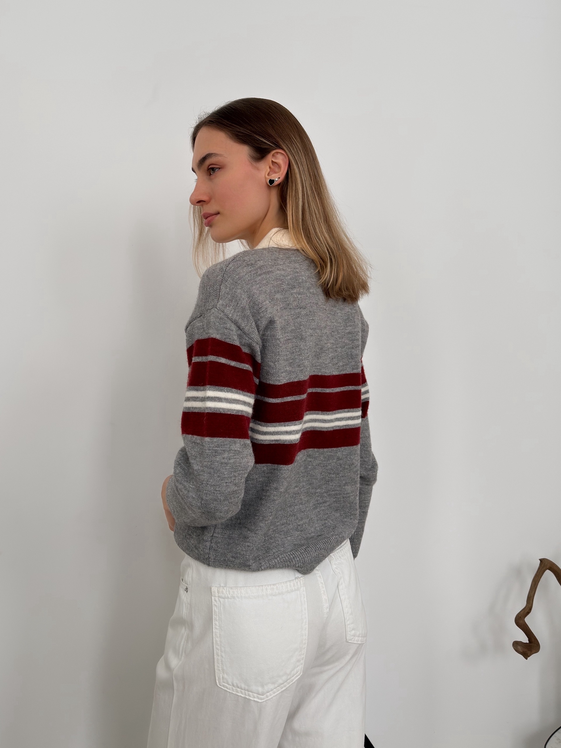 Джемпер поло  8143 в полоску