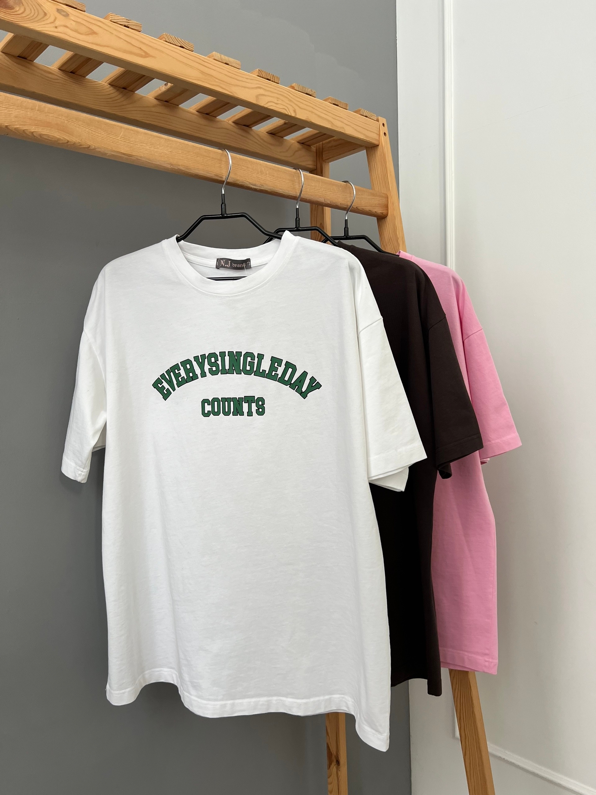 Футболка NJ 1883  Everysingle day оверсайз