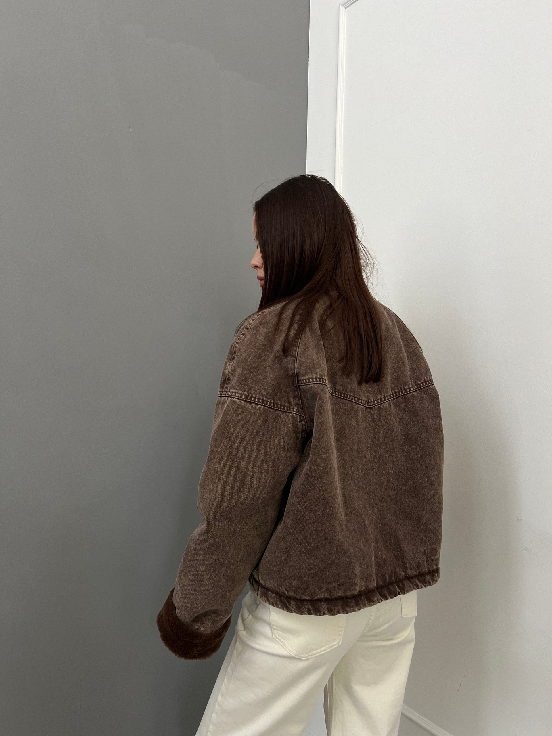 Джинсовая куртка теплая 6617 LLJ