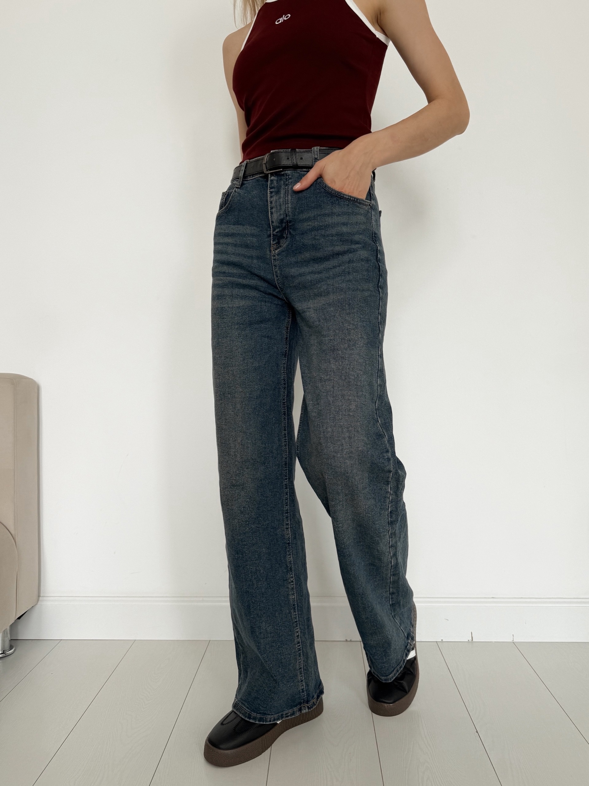 Джинсы Praisejeans E5877K трубы с потертостями