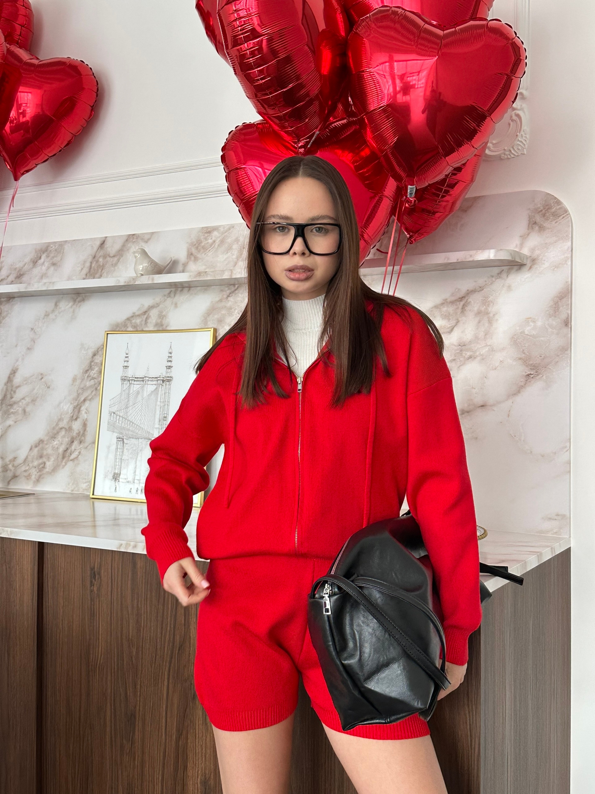 Костюм трикотаж 6020 шорты+худи