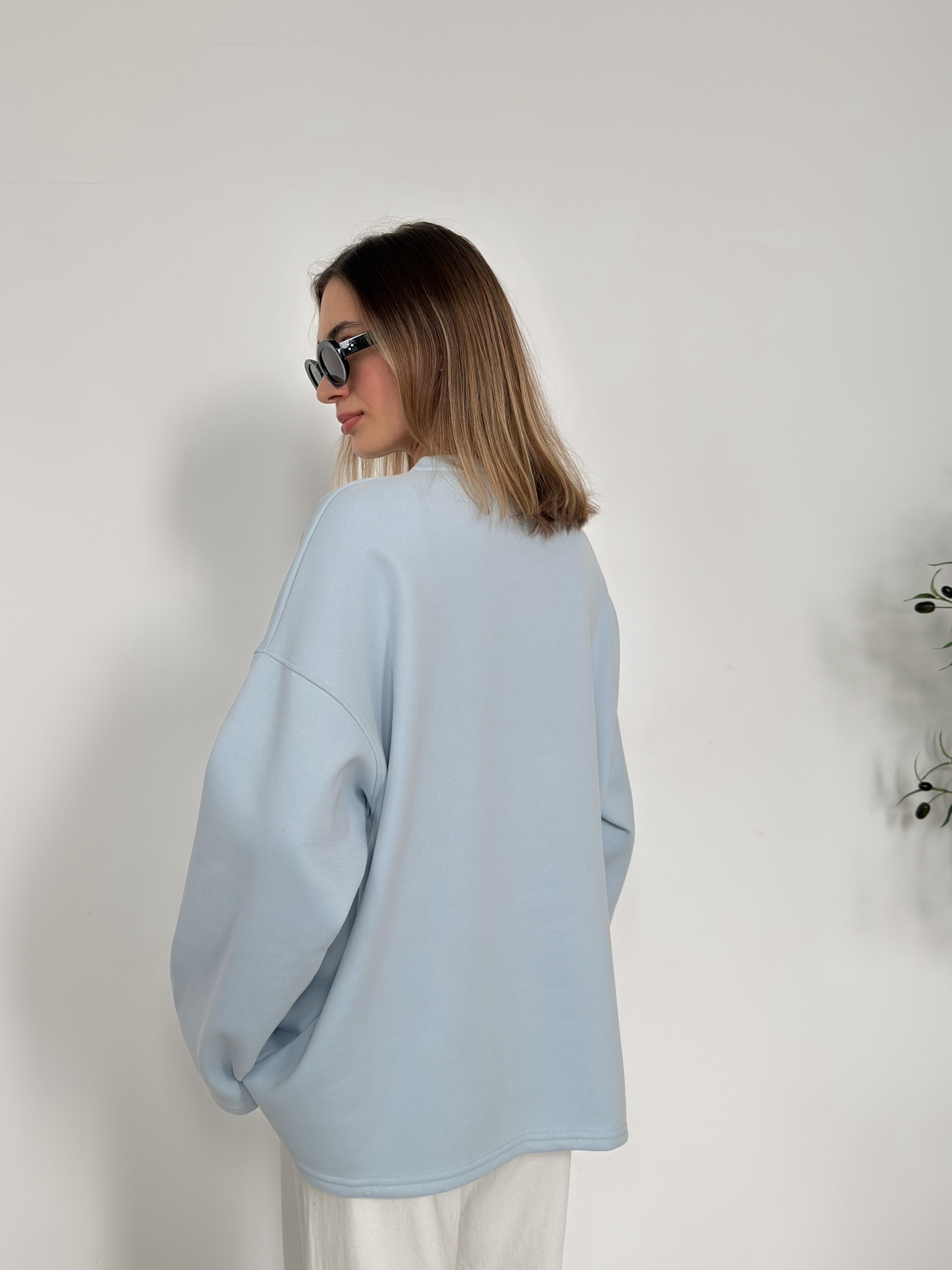 Свитшот W9510 Wintage Roses оверсайз флис