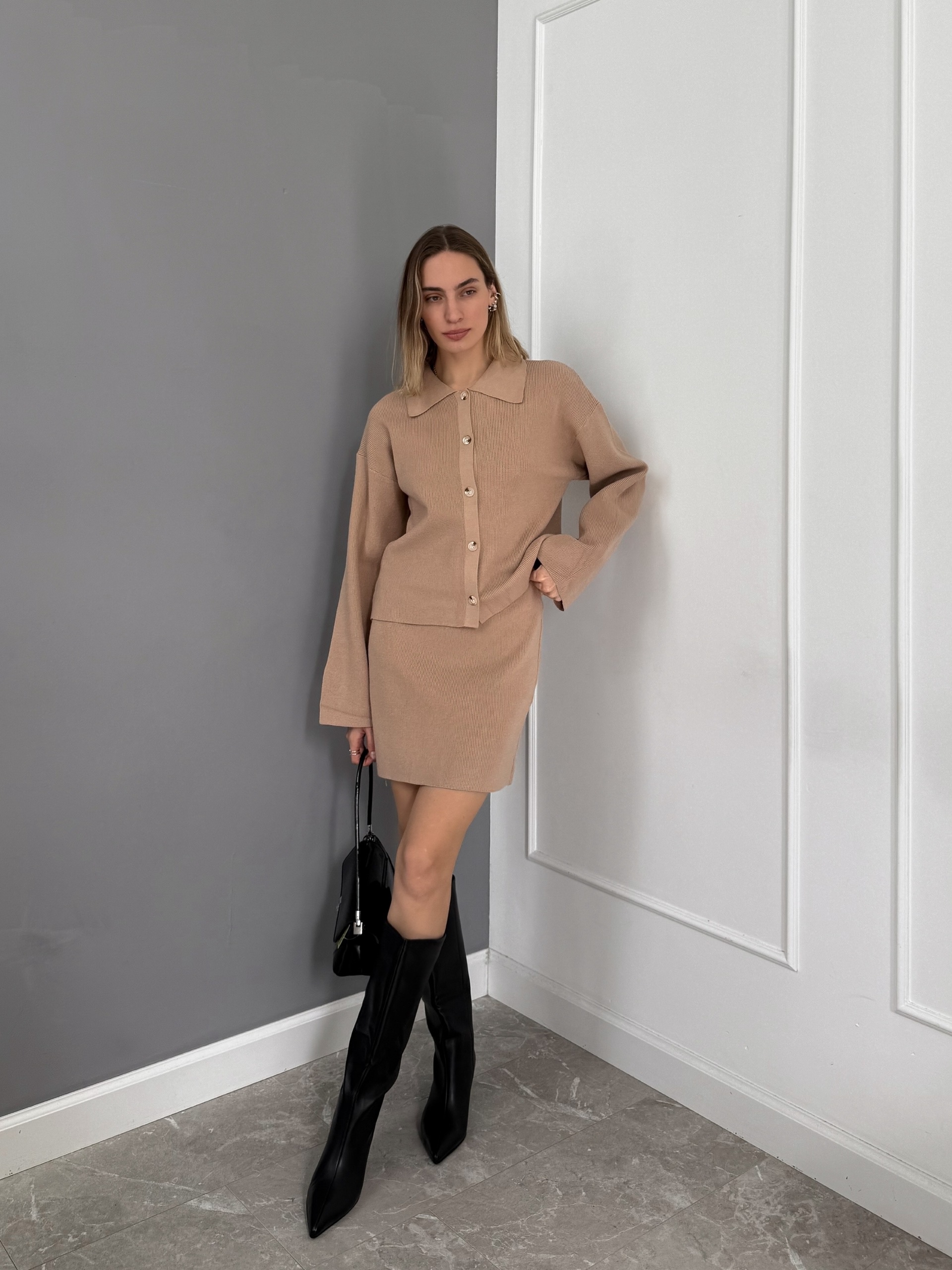 Костюм Dior 90105 кофточка на пуговках+юбка