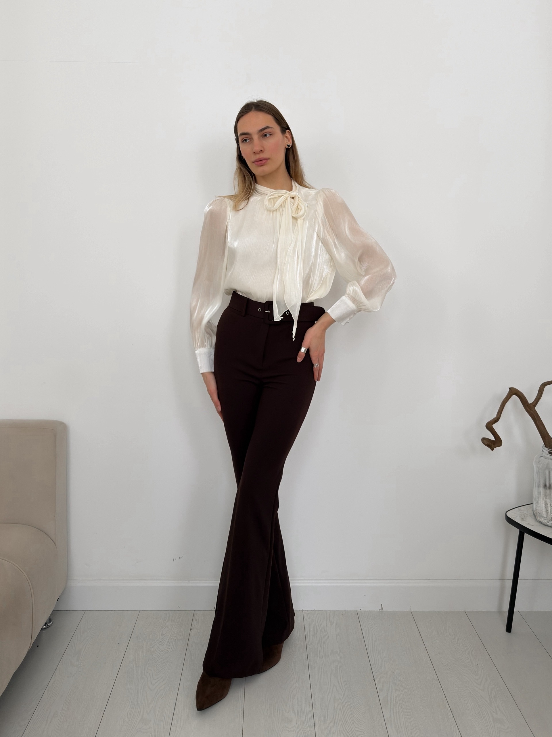 Блуза К33 683 перламутр пуговки жемчуг