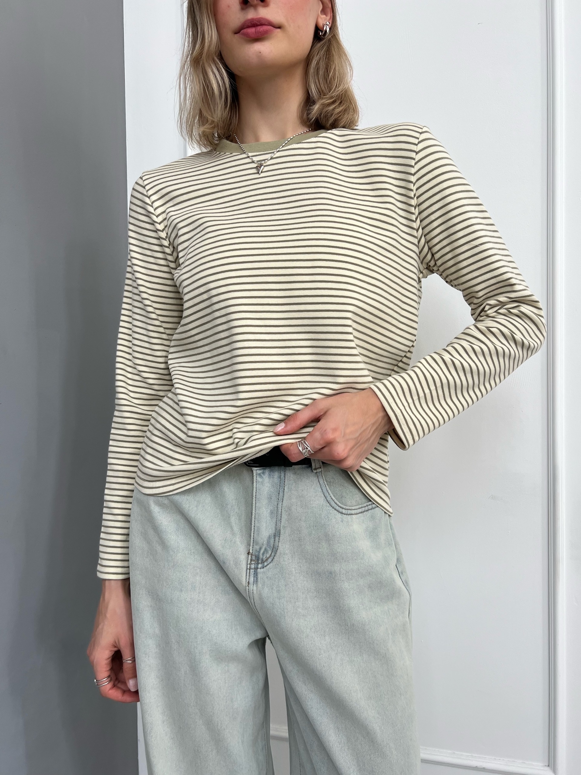 Лонгслив N.J brand 8013 в полоску