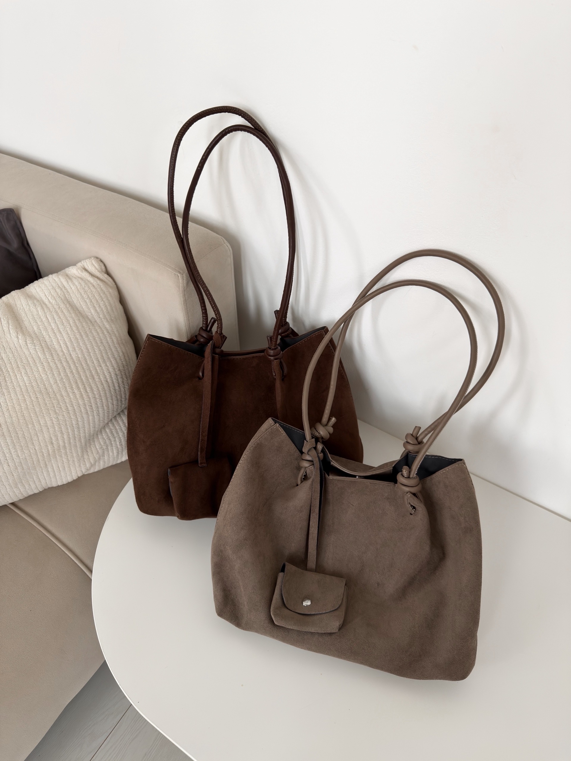 Сумка замша мешочек 9898