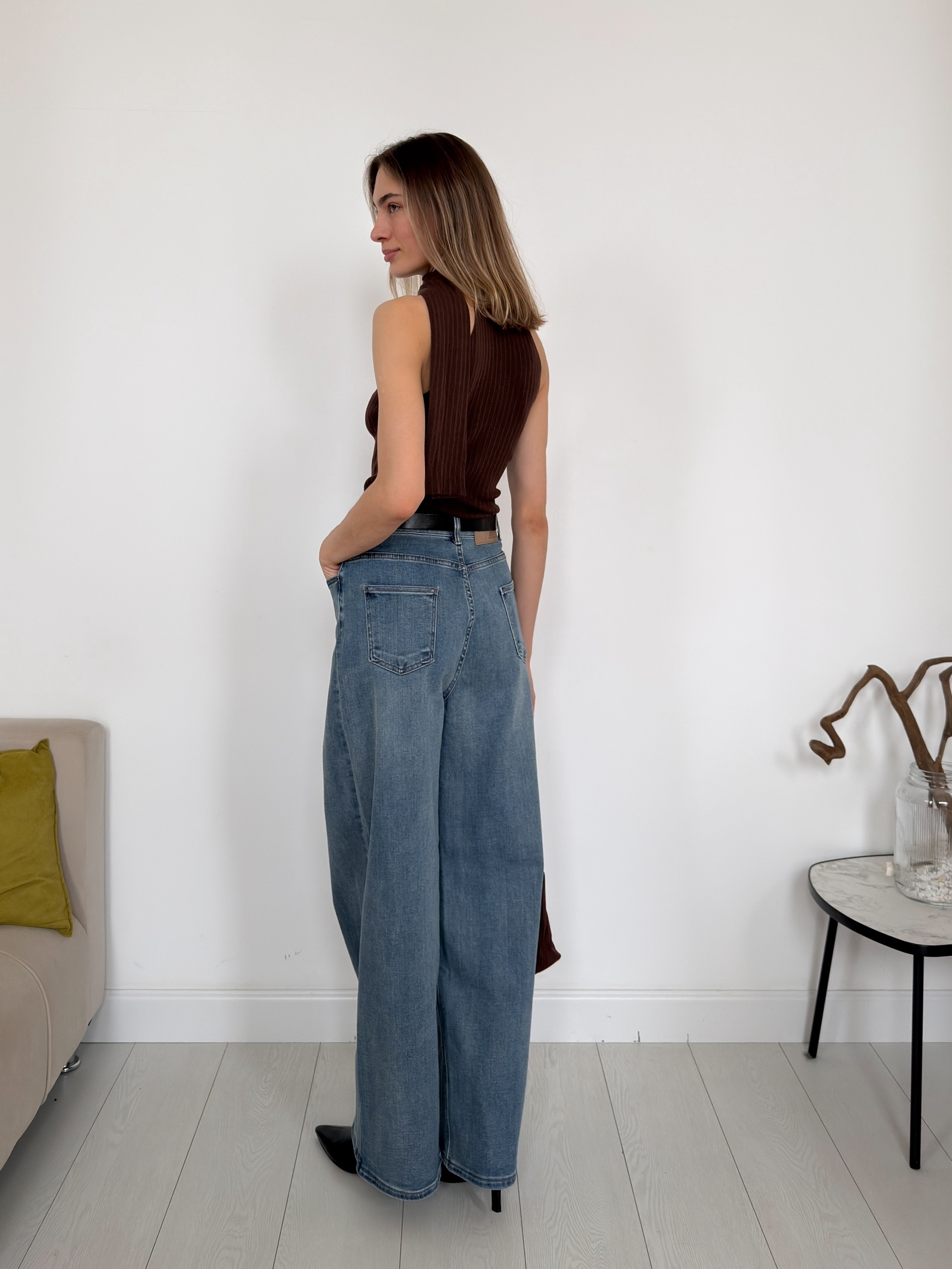 Топ с шарфом 422004 трикотаж