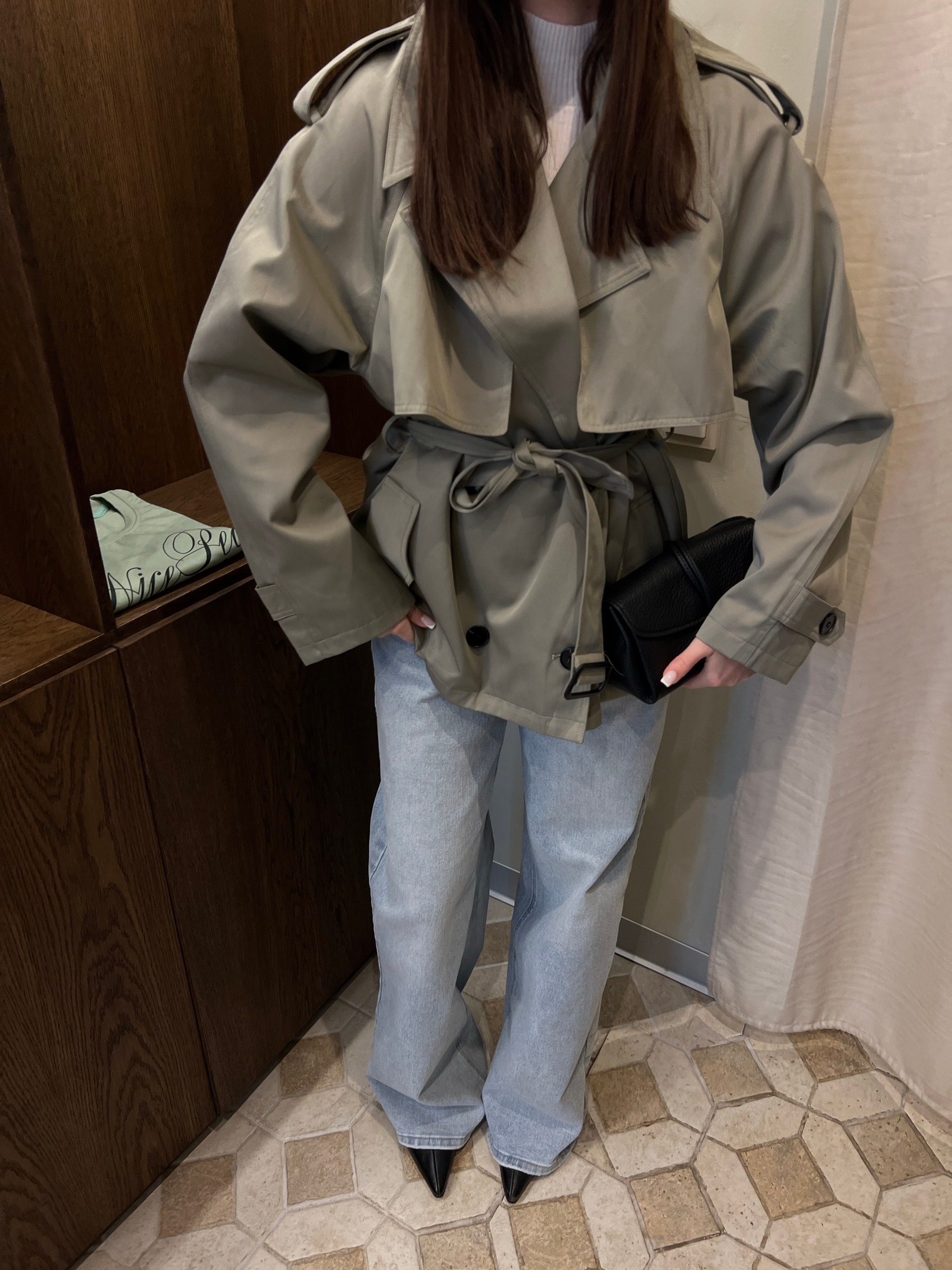 Тренч W 9396 укороченный