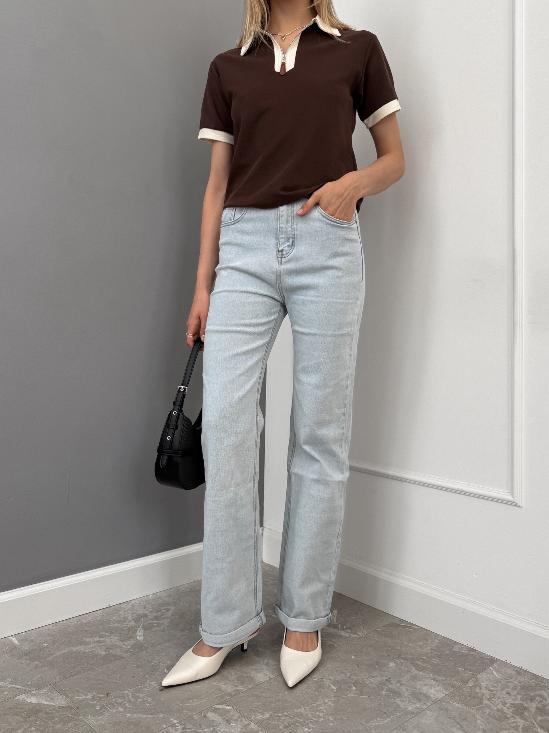 Джинсы Praisejeans G7027A с подворотом